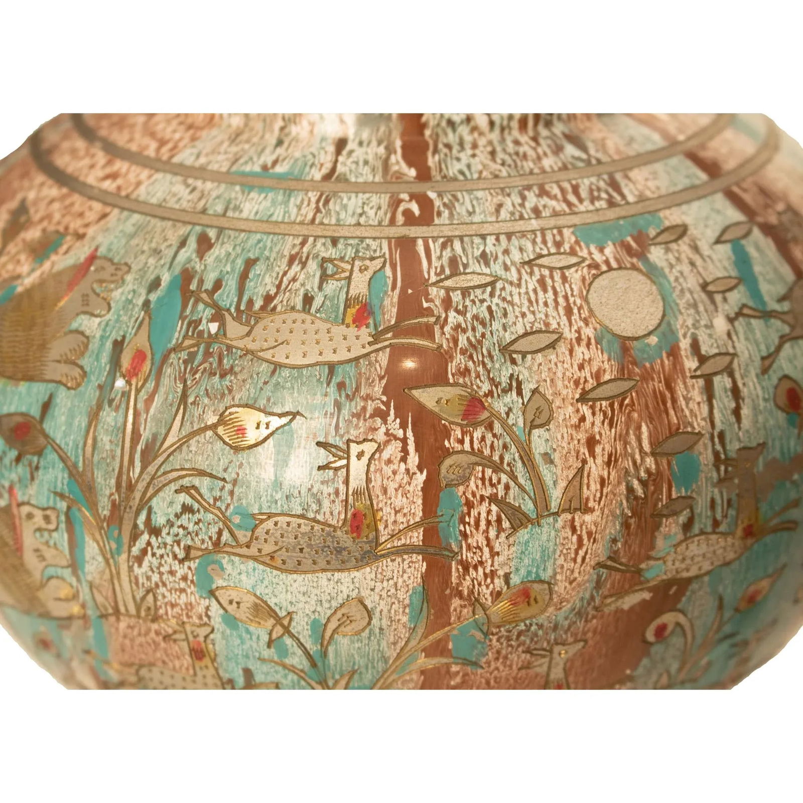 1950s Vintage Indo-Persian Table Lamp - 9