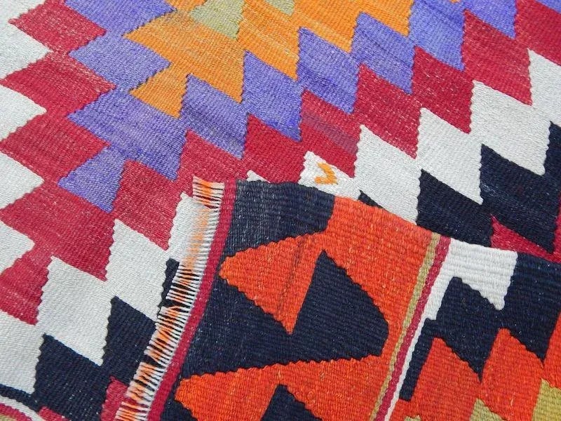 1970s Vintage Handmade Turkish Kilim Runner 4"²2"³ × 10"²9"³ - 11