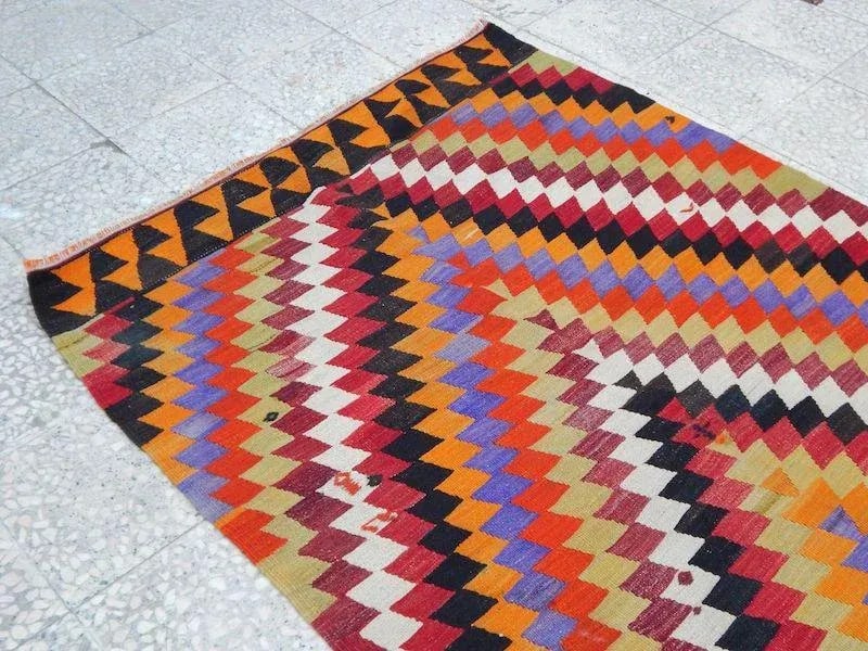 1970s Vintage Handmade Turkish Kilim Runner 4"²2"³ × 10"²9"³ - 2