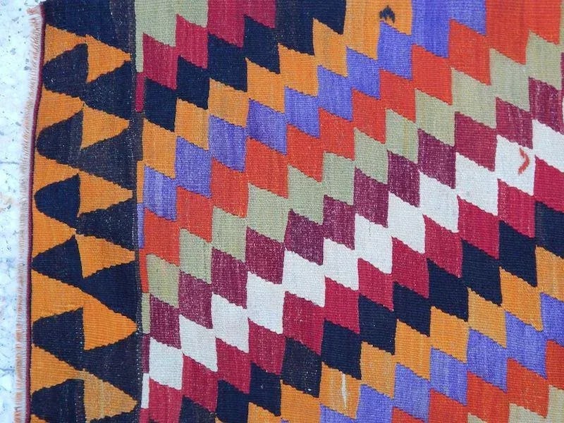 1970s Vintage Handmade Turkish Kilim Runner 4"²2"³ × 10"²9"³ - 3