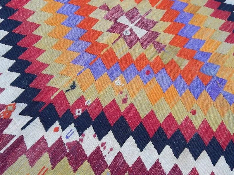 1970s Vintage Handmade Turkish Kilim Runner 4"²2"³ × 10"²9"³ - 5