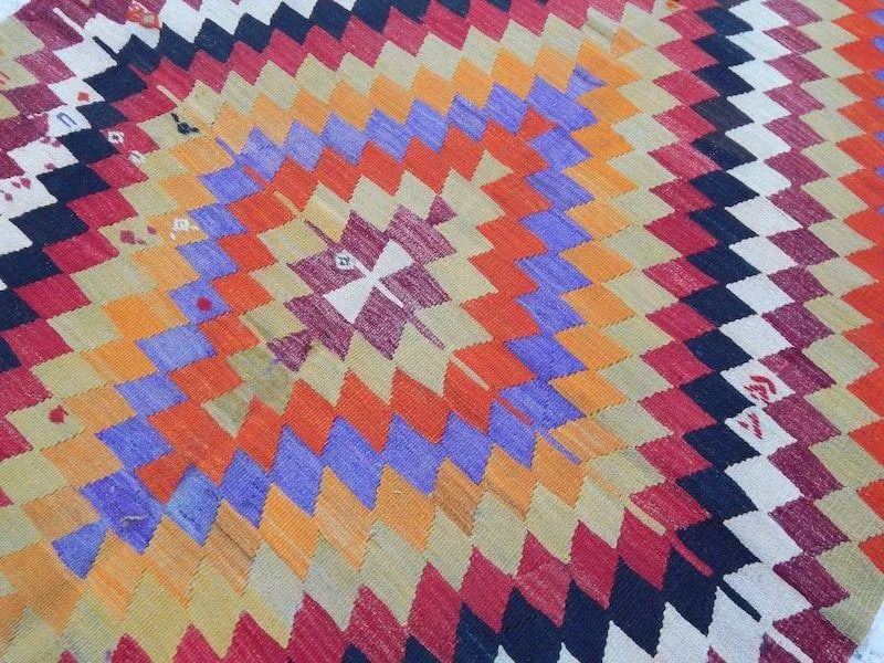 1970s Vintage Handmade Turkish Kilim Runner 4"²2"³ × 10"²9"³ - 9