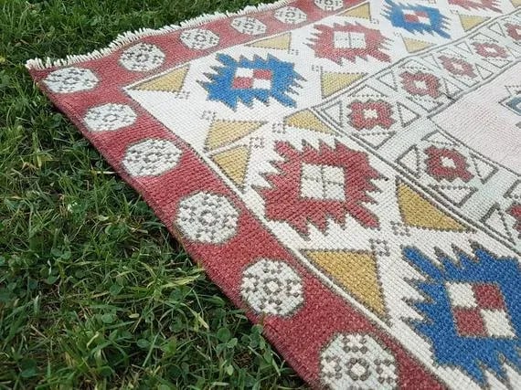 1970s Vintage Turkish Oushak Rug - 6"²3"³ × 6"²9"³ - 4