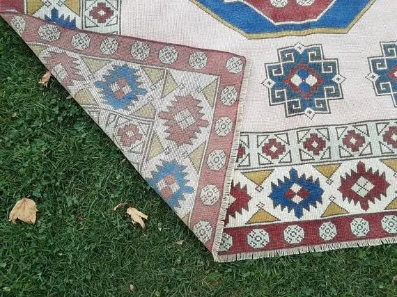 1970s Vintage Turkish Oushak Rug - 6"²3"³ × 6"²9"³ - 8