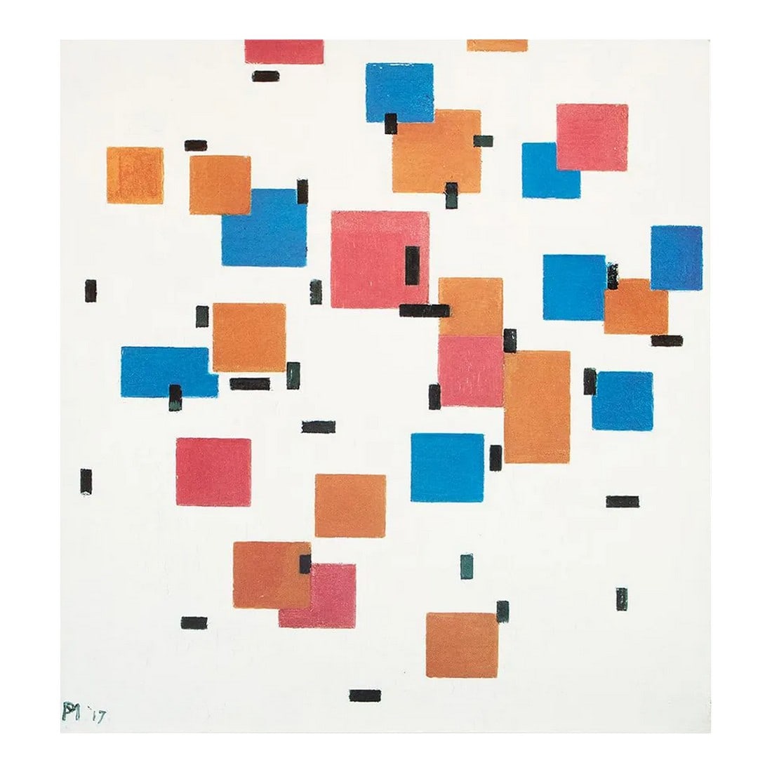 1991 After Piet Mondrian "Composition in Color A", Full-Color Parisian Print (1 of 8)