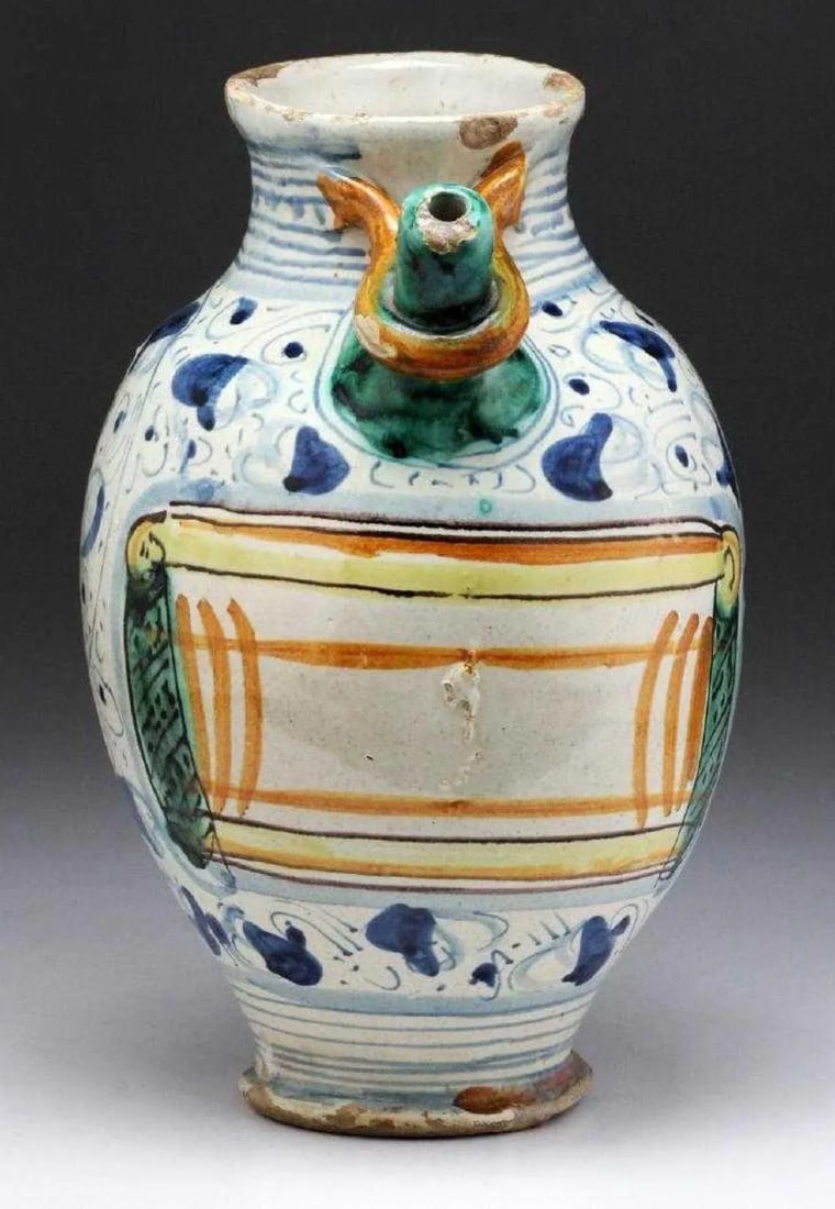 Italian 18th C. Majolica Wet Drug or Syrup Jar - 3