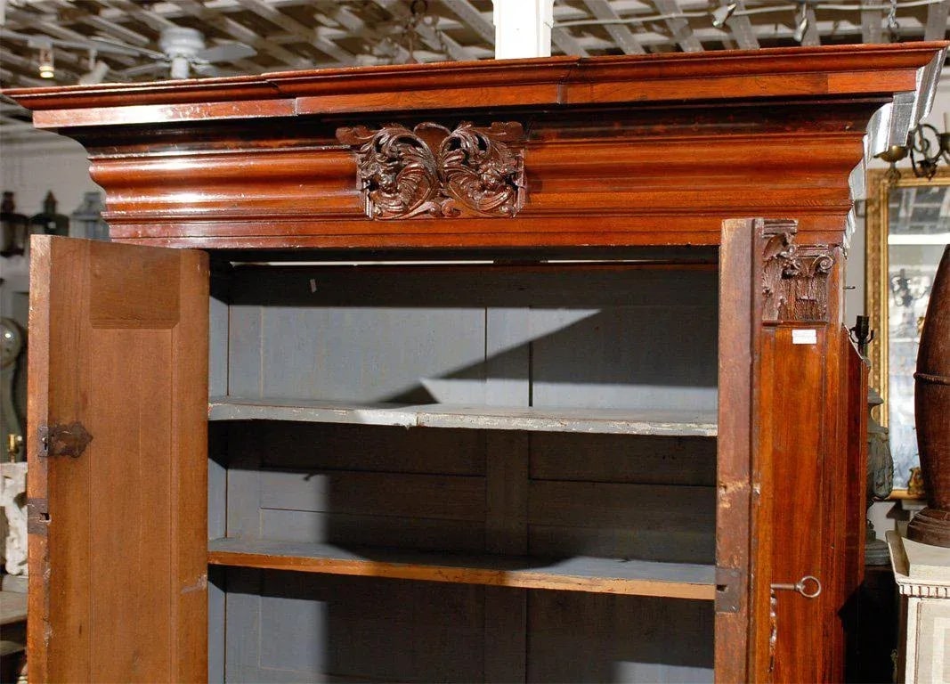 Swedish 18th Century Period Baroque Cabinet With Corinthian Pilasters - 9