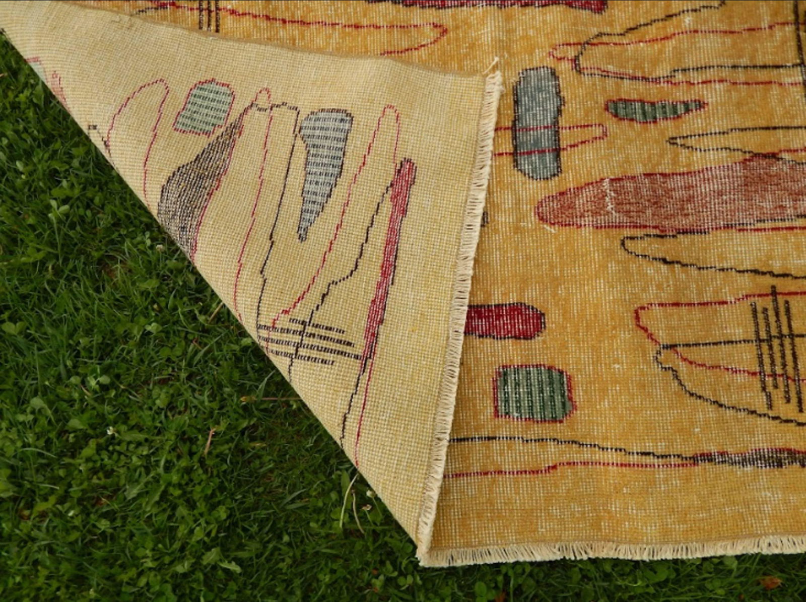 Vintage Zeki MÃ¼ren Rug With a Modern Design - Turkish Art Deco Rug 5"² × - 10