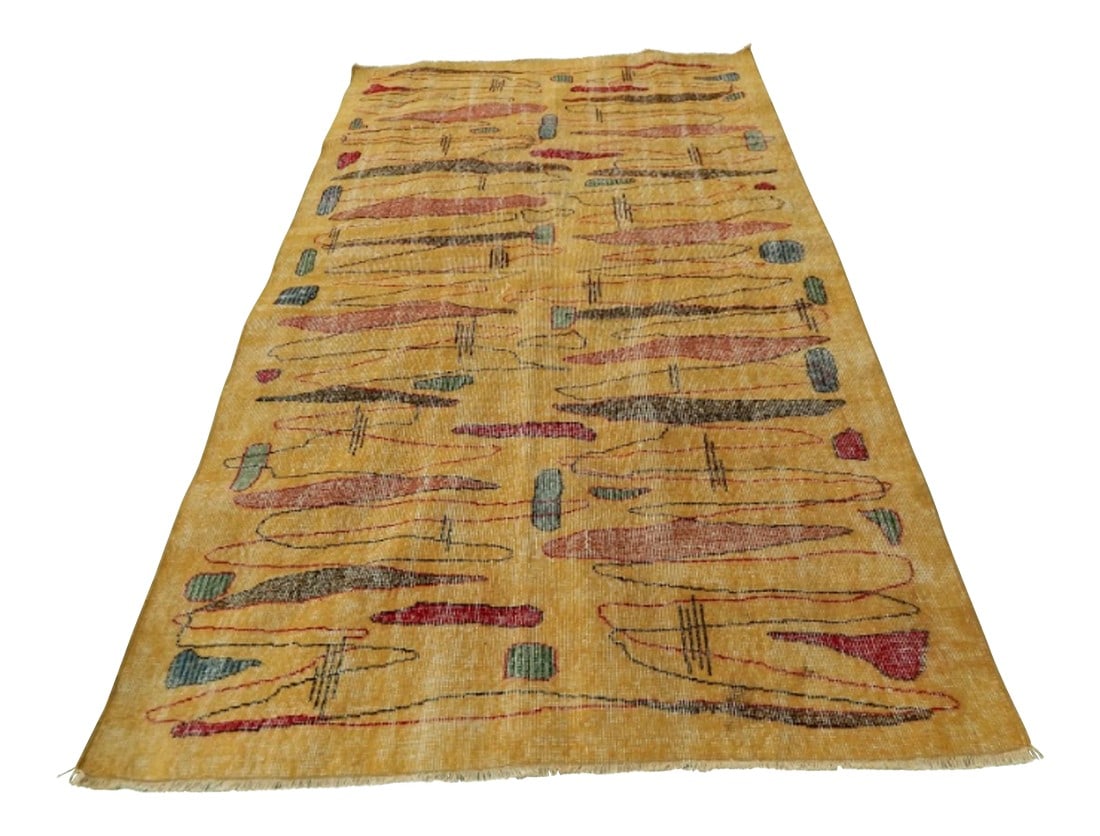 Vintage Zeki MÃ¼ren Rug With a Modern Design - Turkish Art Deco Rug 5"² × (1 of 11)