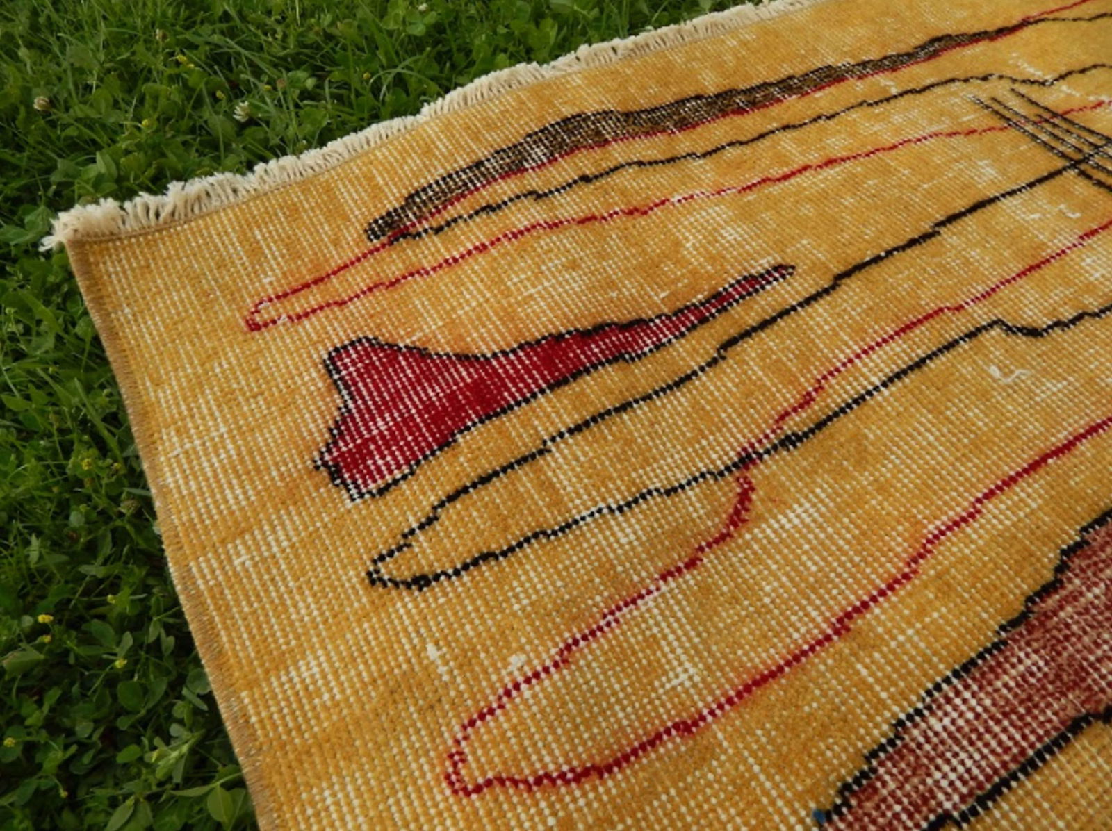 Vintage Zeki MÃ¼ren Rug With a Modern Design - Turkish Art Deco Rug 5"² × - 7