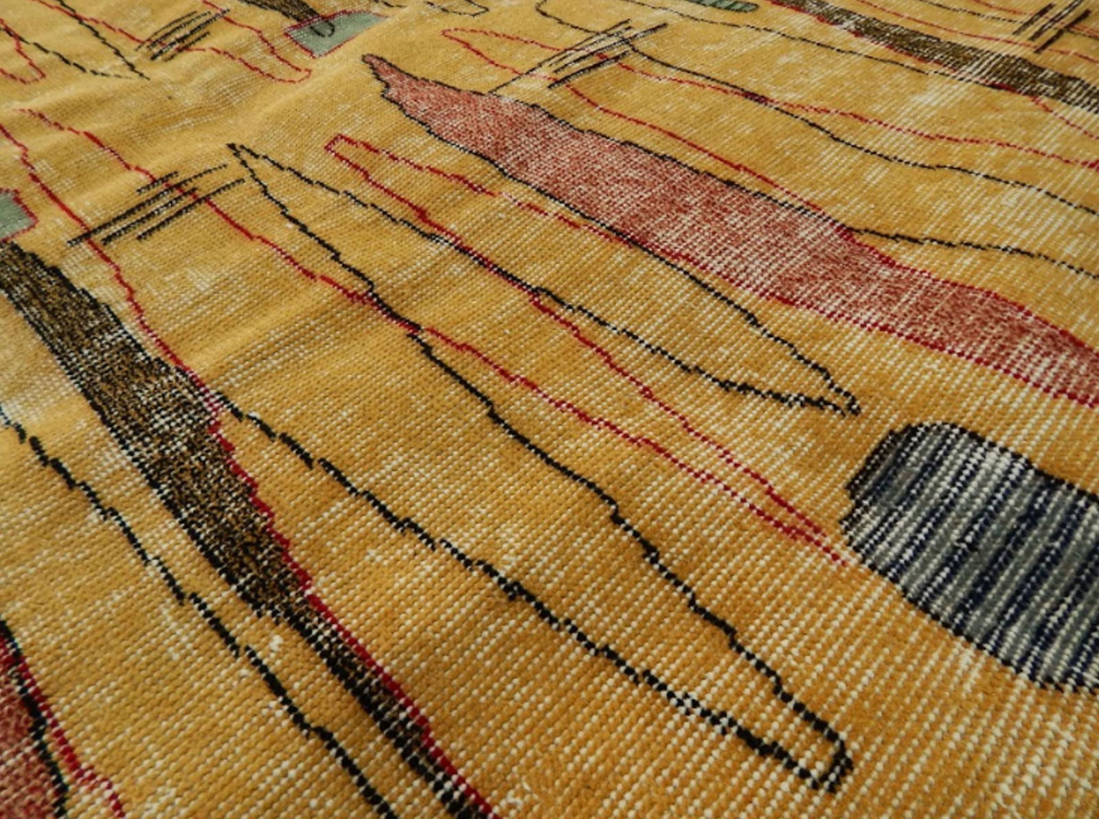 Vintage Zeki MÃ¼ren Rug With a Modern Design - Turkish Art Deco Rug 5"² × - 8