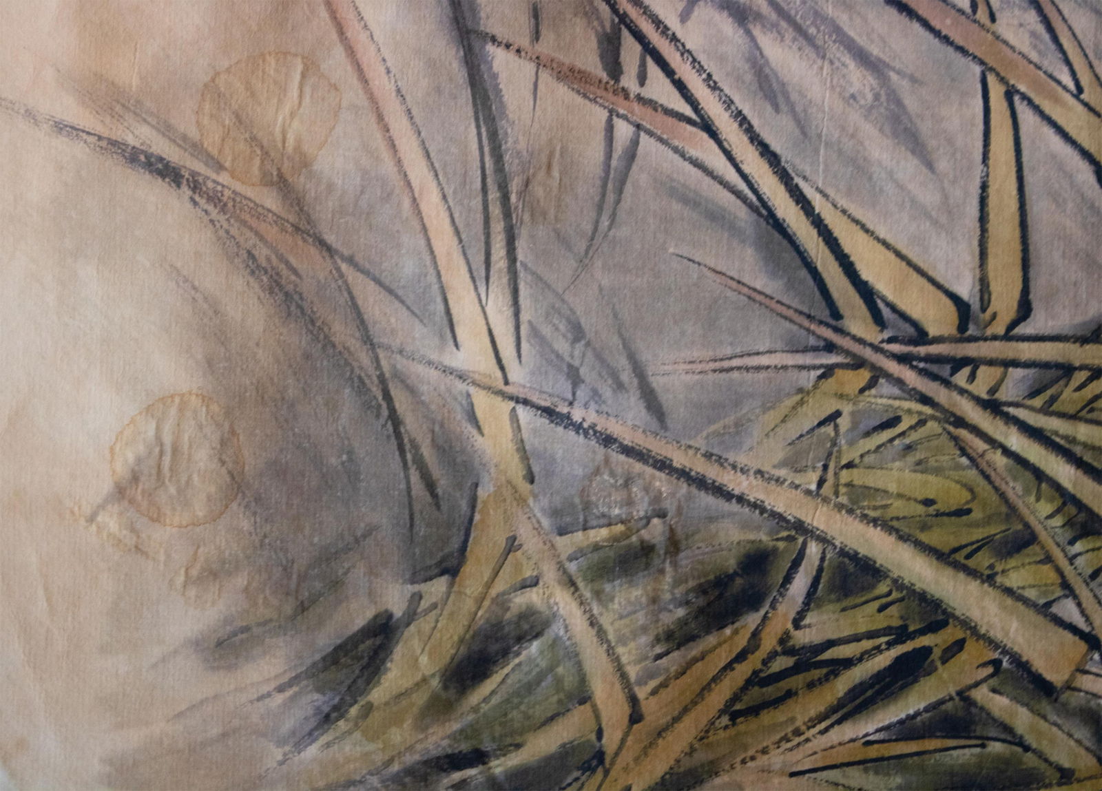 Fine Antique or Vintage Chinese Watercolor Scroll Painting of Tiger on His Daily Walk - 13