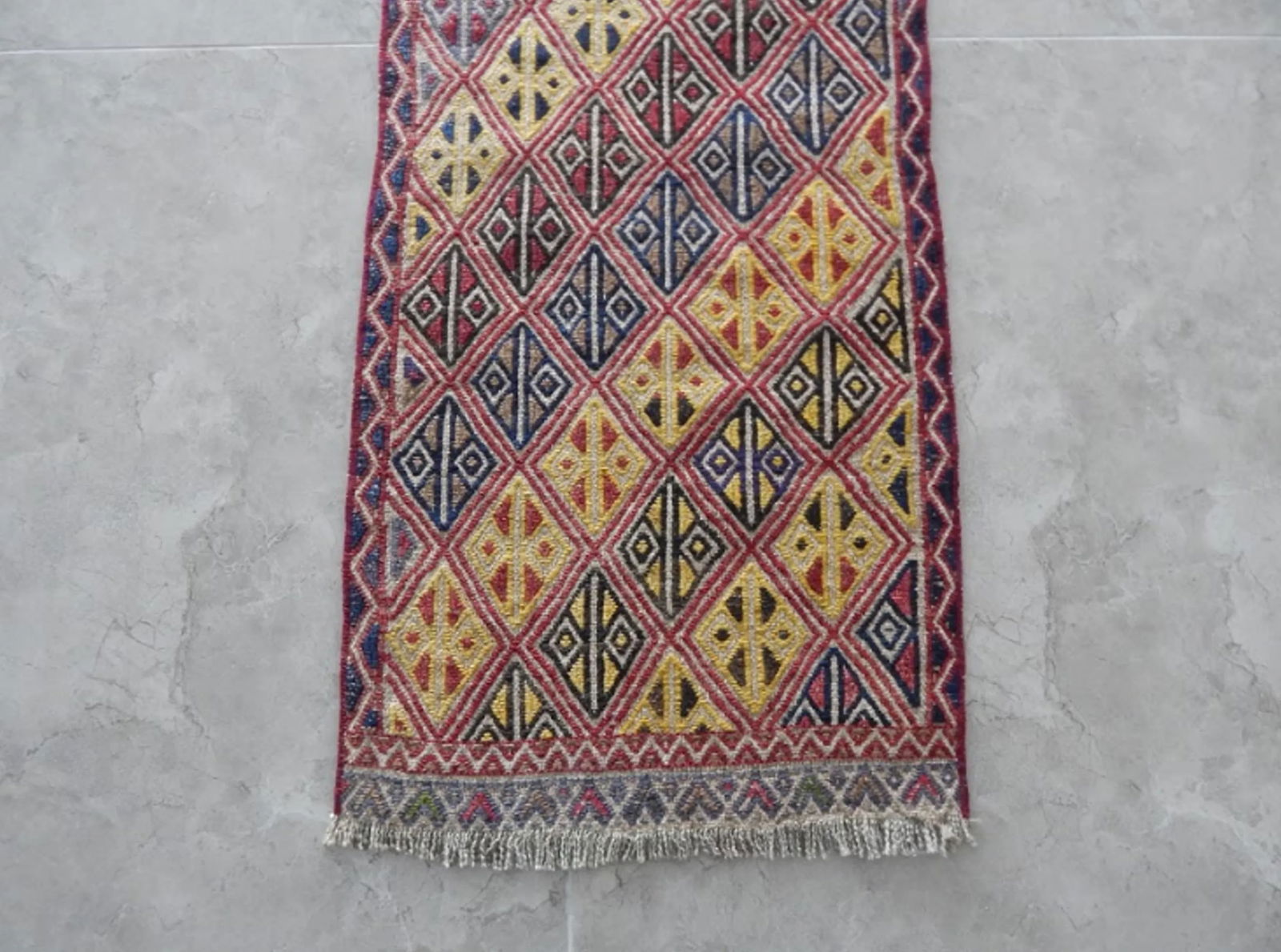 Vintage Turkish Yastik Petite Rug Hand Knotted Faded Runner 1"²5"³ × 2"²10"³ - 5