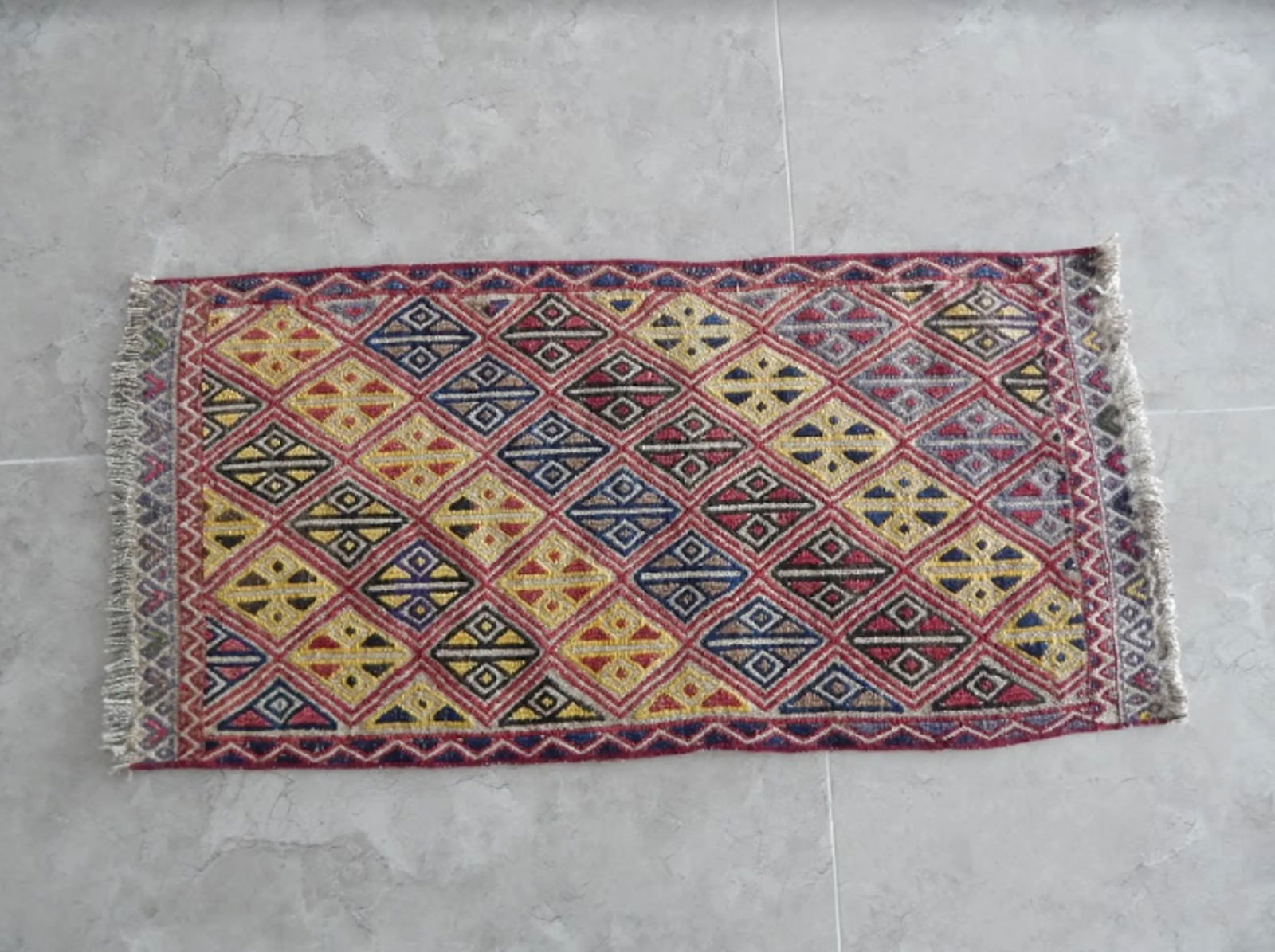 Vintage Turkish Yastik Petite Rug Hand Knotted Faded Runner 1"²5"³ × 2"²10"³ - 8