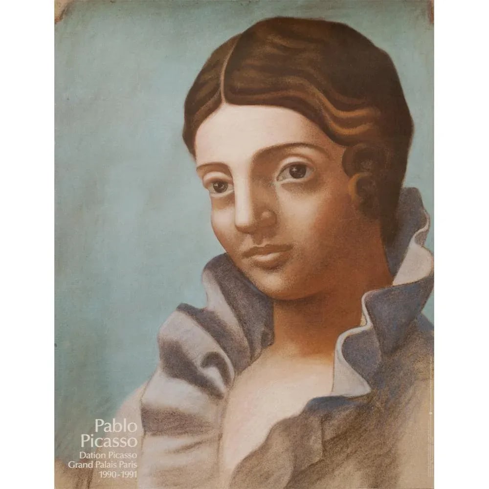 1990 After Pablo Picasso "Portrait of Olga", Grand Palais Paris Poster - 7