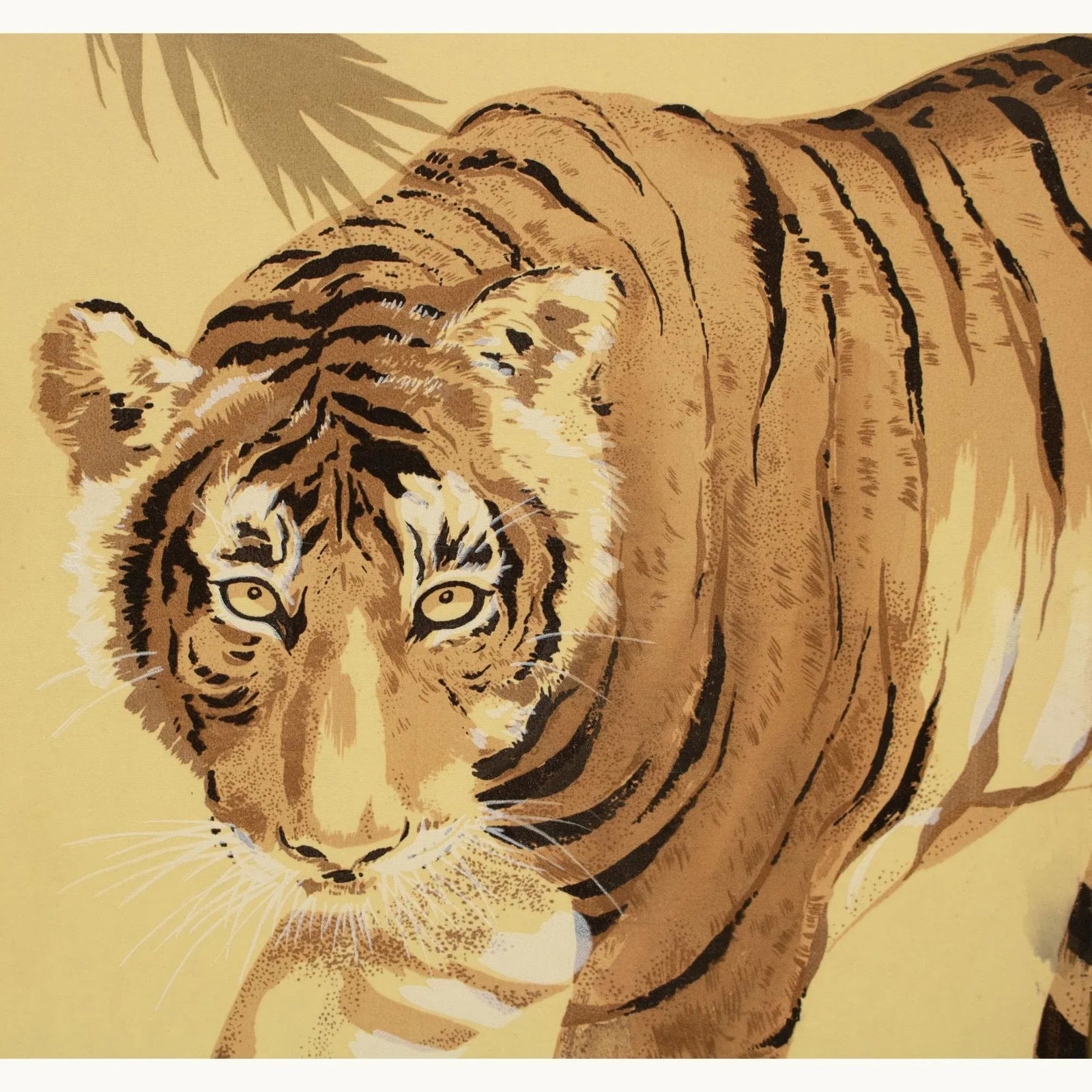 Circa 1980s Coastal Style Chinese Printed Silk Screen - 5