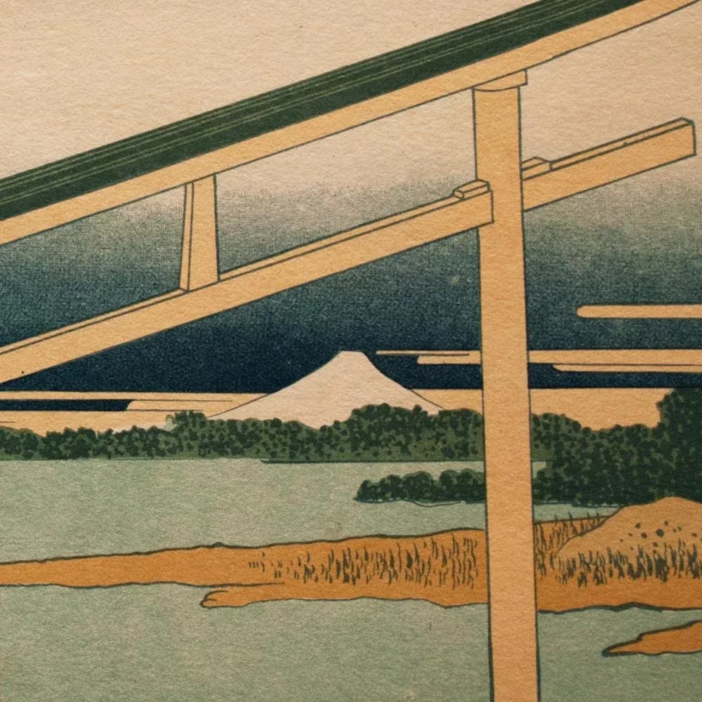 Hokusai "Bay of Nobuto", 19th - Early 20th C. Woodblock Re-Print - 7