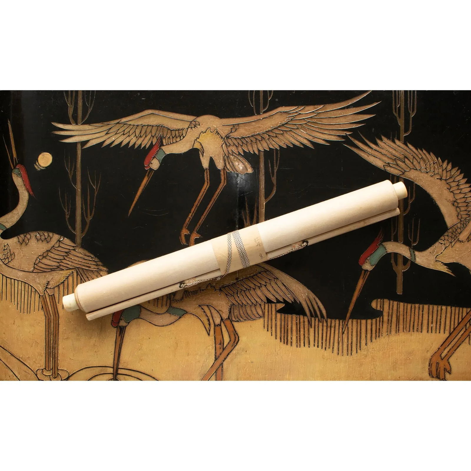 Post-1940 Showa Era Japanese Scroll Painting "Peonies" - 12