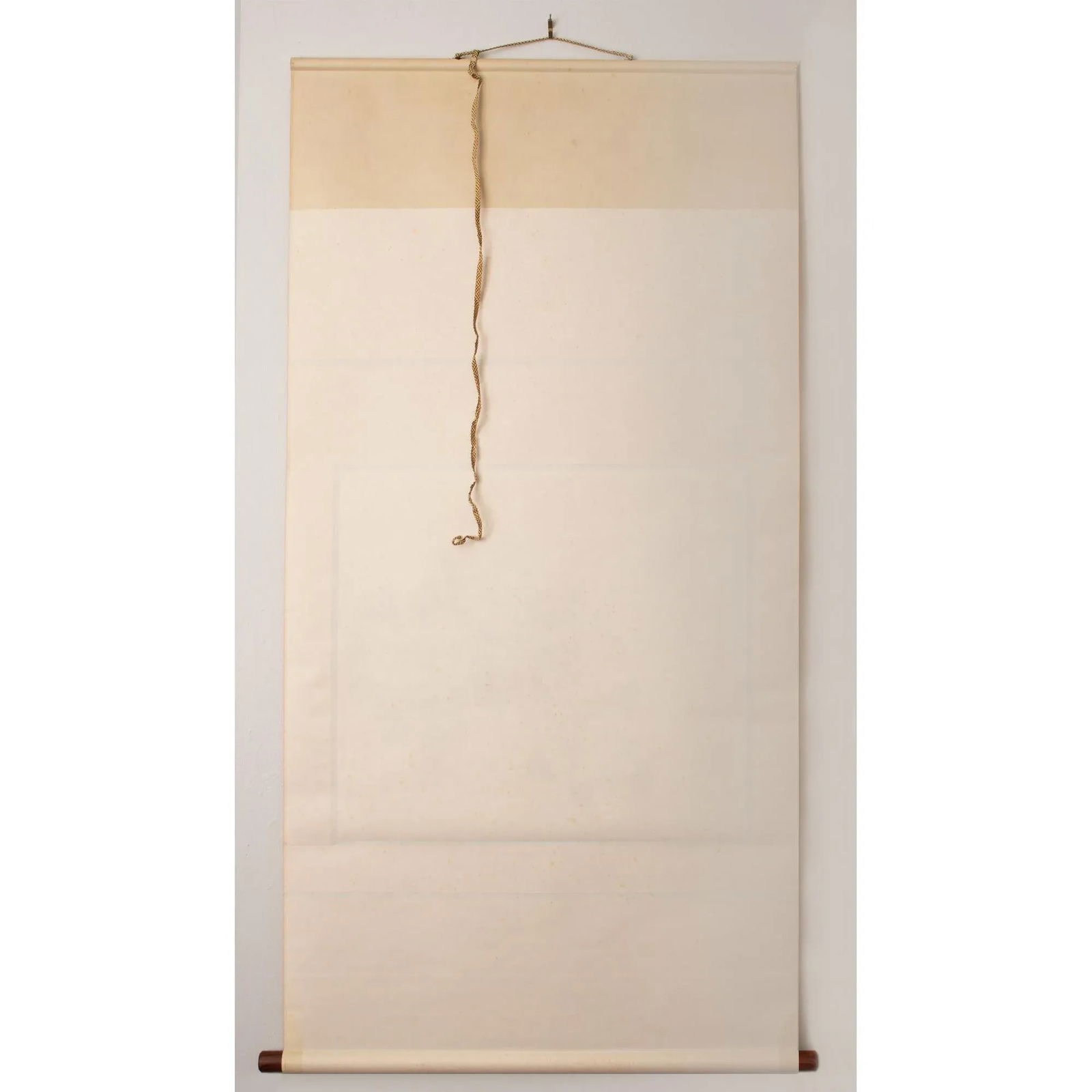 Post-1940 Showa Era Japanese Silk Scroll Painting "Butterfly and Hydrangea Flowers" - 8