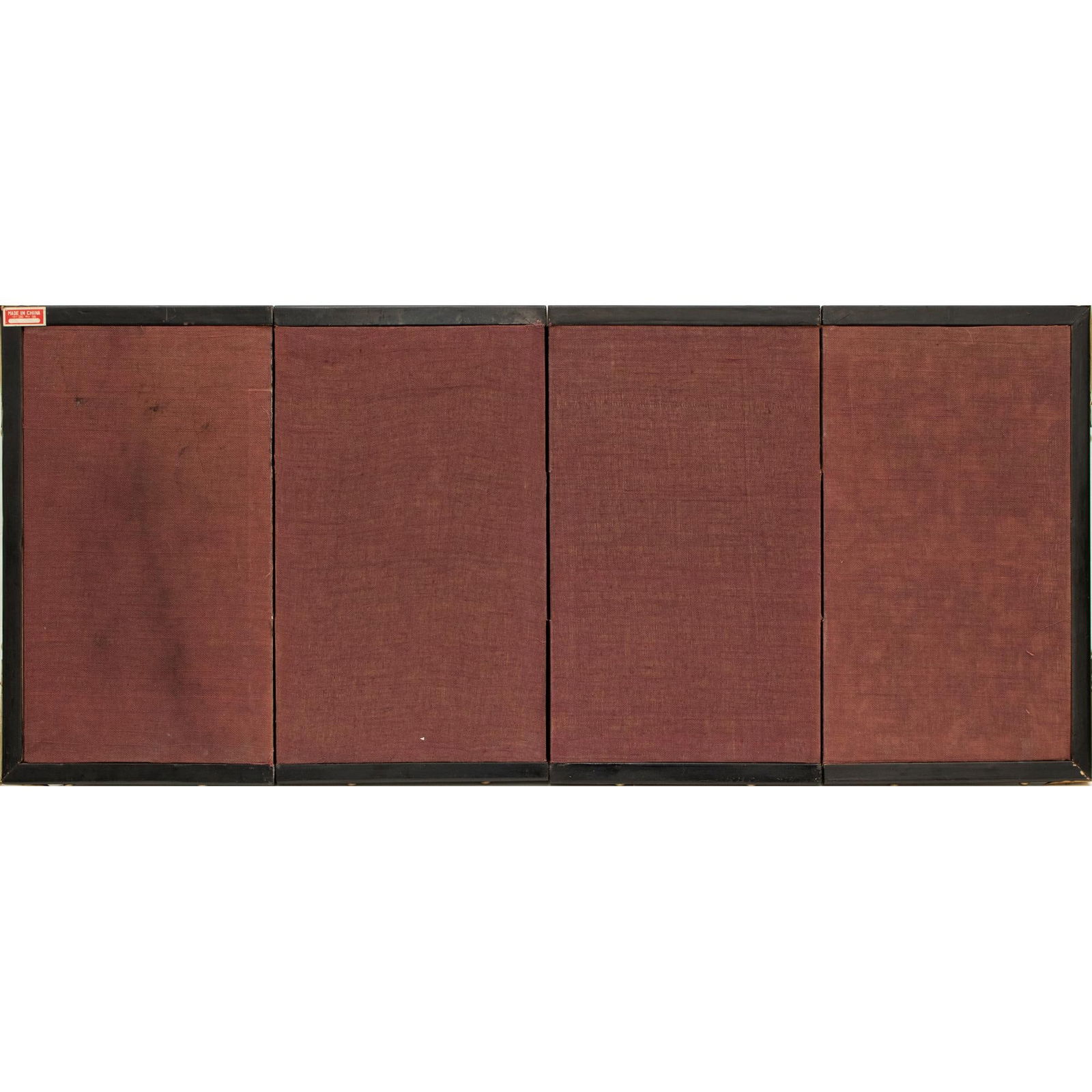 Vintage "Landscape With Geese" Small Chinese Painted Silk Screen, Circa 1950s - 10