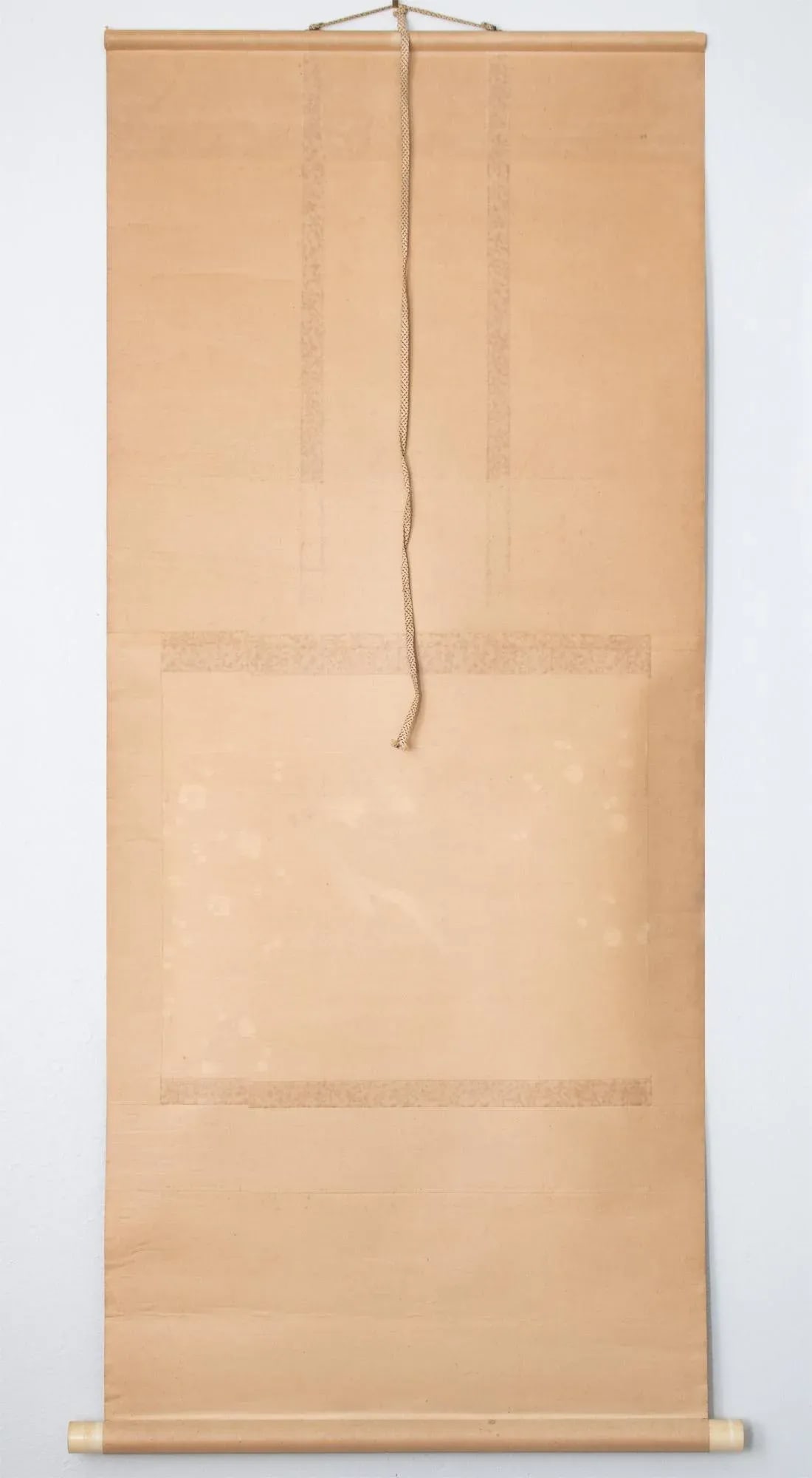 Pre-1940 Showa Era Japanese Silk Watercolor Scroll Painting, "The Crow and the Plum Tree" - 8