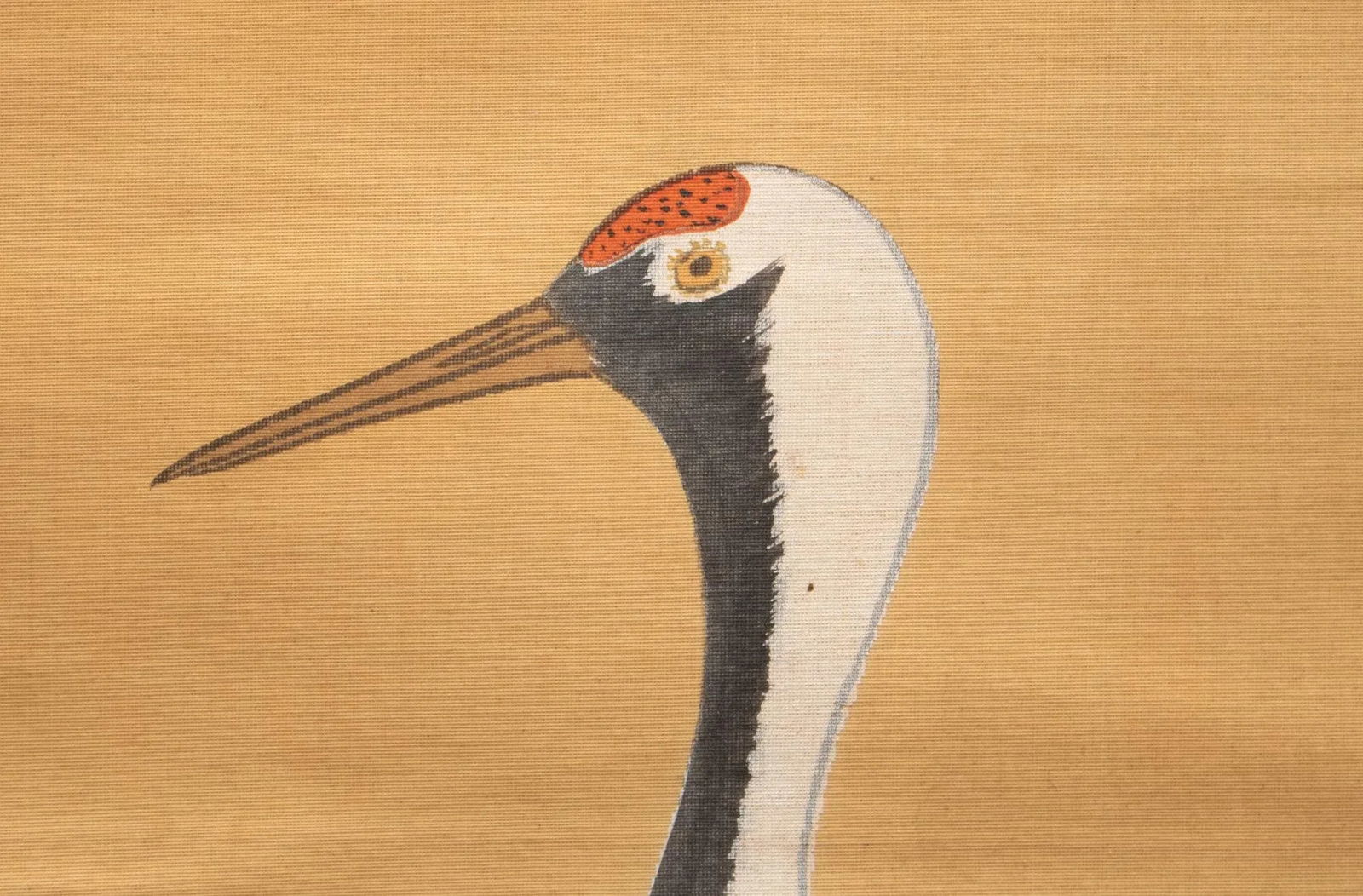 Early 20th Century Meiji to Early Showa Era Japanese Watercolor Scroll Painting, "Two Cranes on the - 5