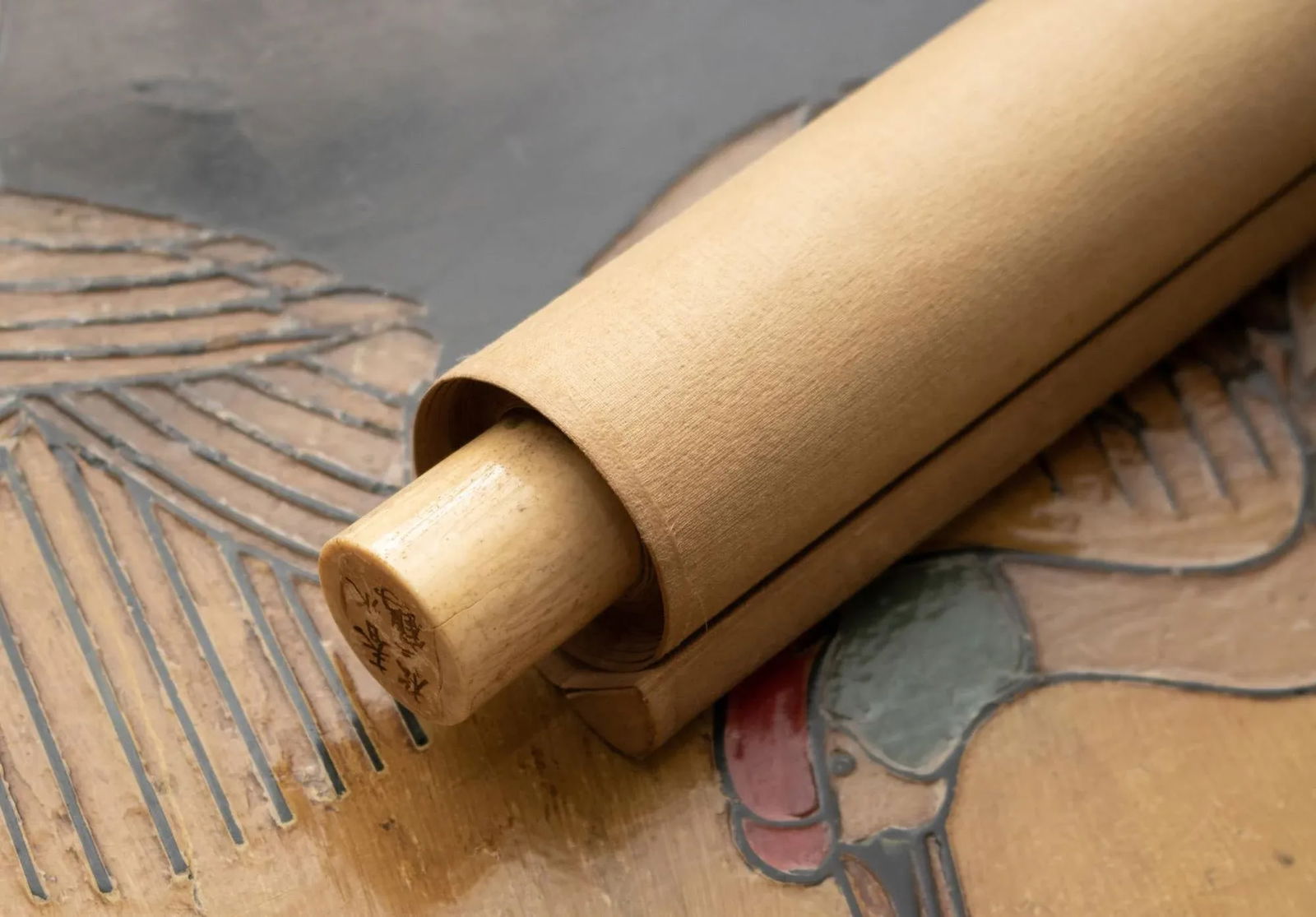 Early 20th Century Meiji to Early Showa Era Japanese Watercolor Scroll Painting, "Two Cranes on the - 9