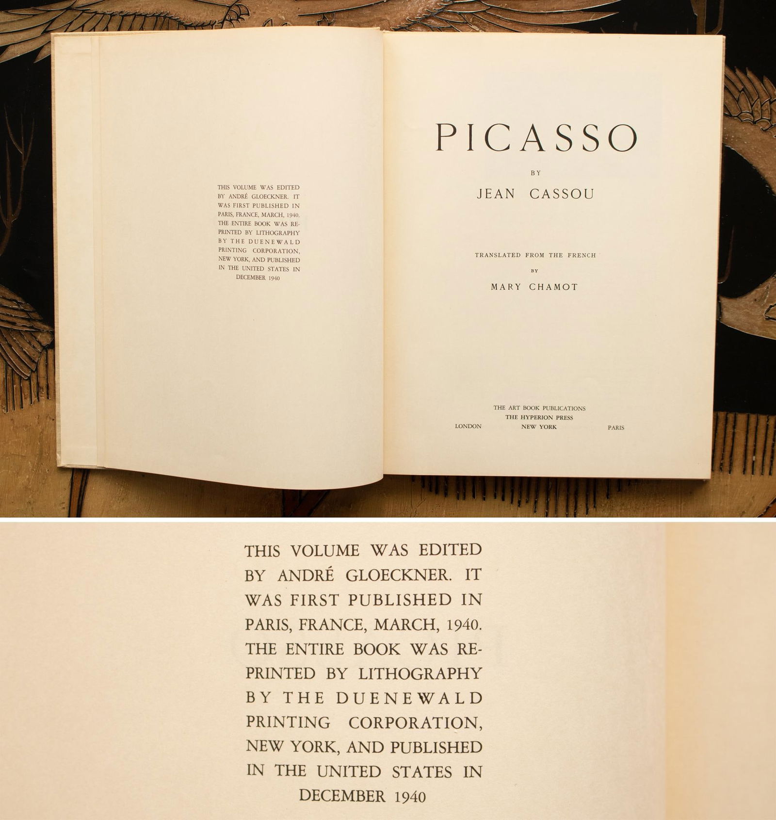 Picasso by Jean Cassou, Vintage Coffee Table Art Book Lithographed in 1940 - 9