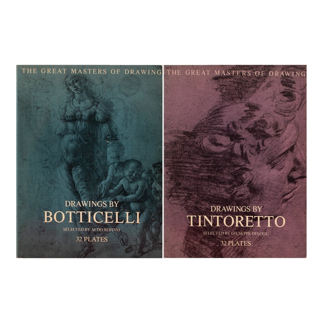 Drawings by Bottichelli (1968) and Drawings by Tintoretto (1969), Two Art Books (1 of 12)