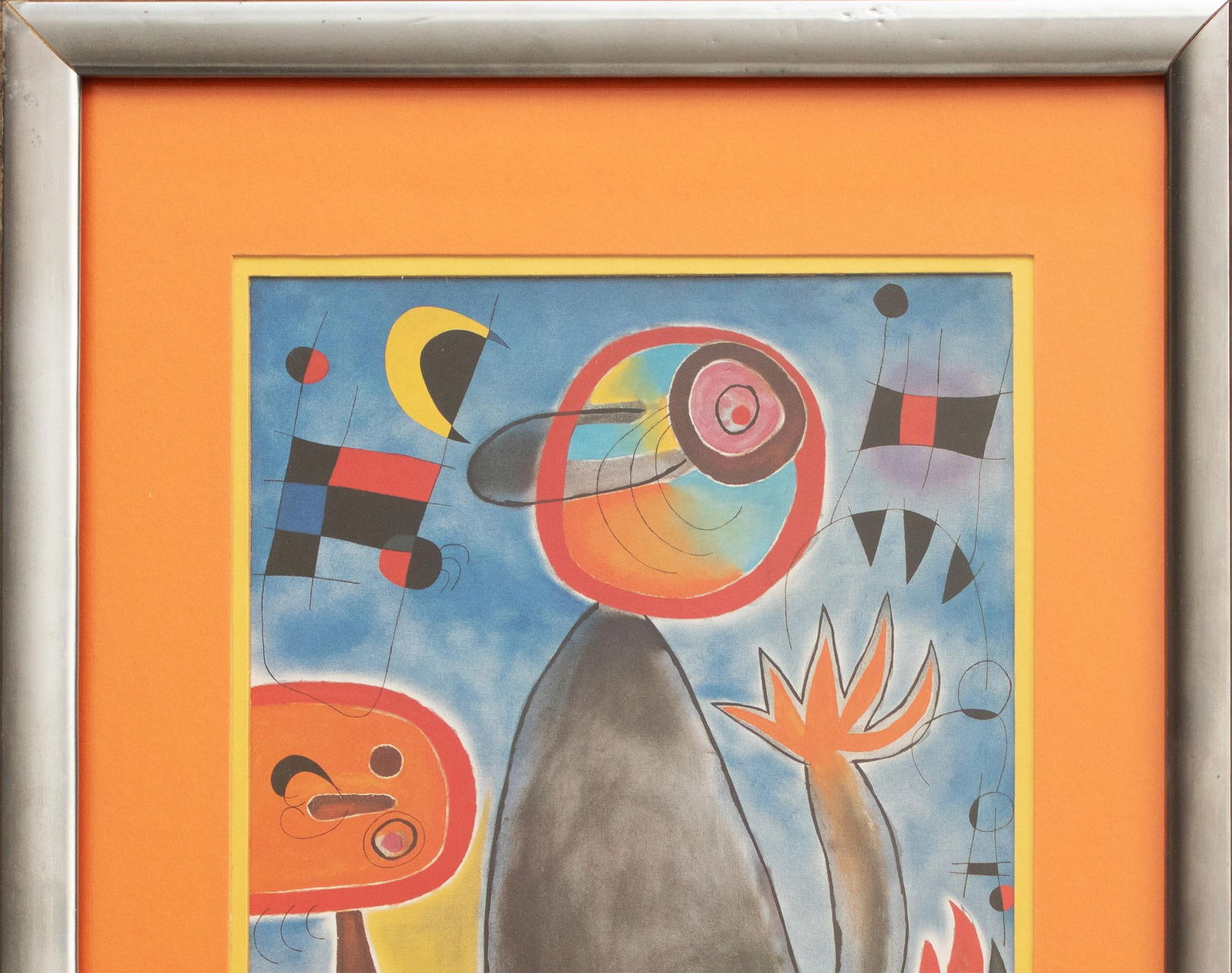 1993 After Joan Miro "Ladders Cross the Sky in a Wheel of Fire", First German Edition Framed Poster - 2