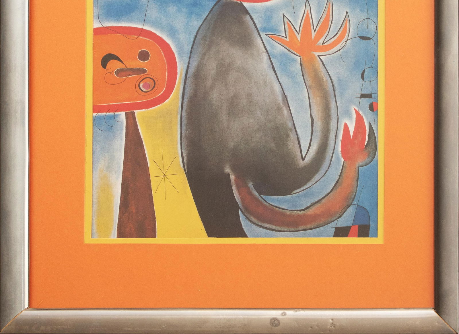 1993 After Joan Miro "Ladders Cross the Sky in a Wheel of Fire", First German Edition Framed Poster - 3