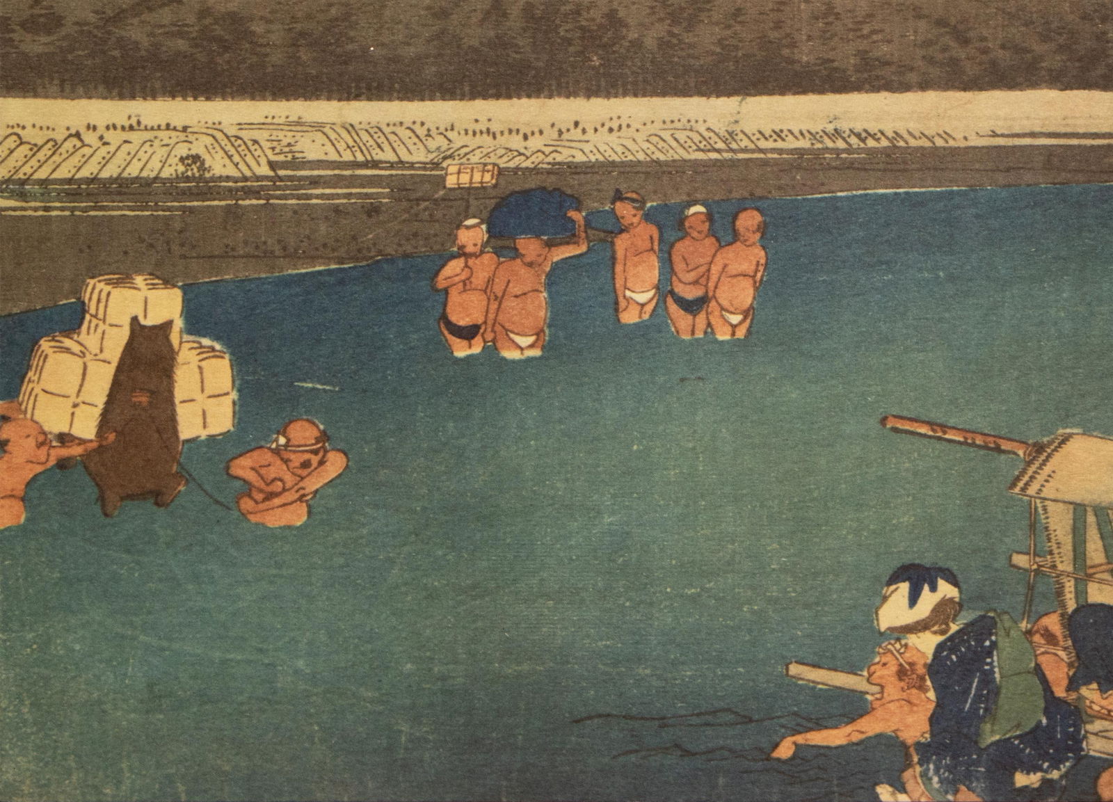 1960 After Hiroshige "The 53 Stations of Tokaido Road: 19th Station", French Ukiyo-E Print - 6