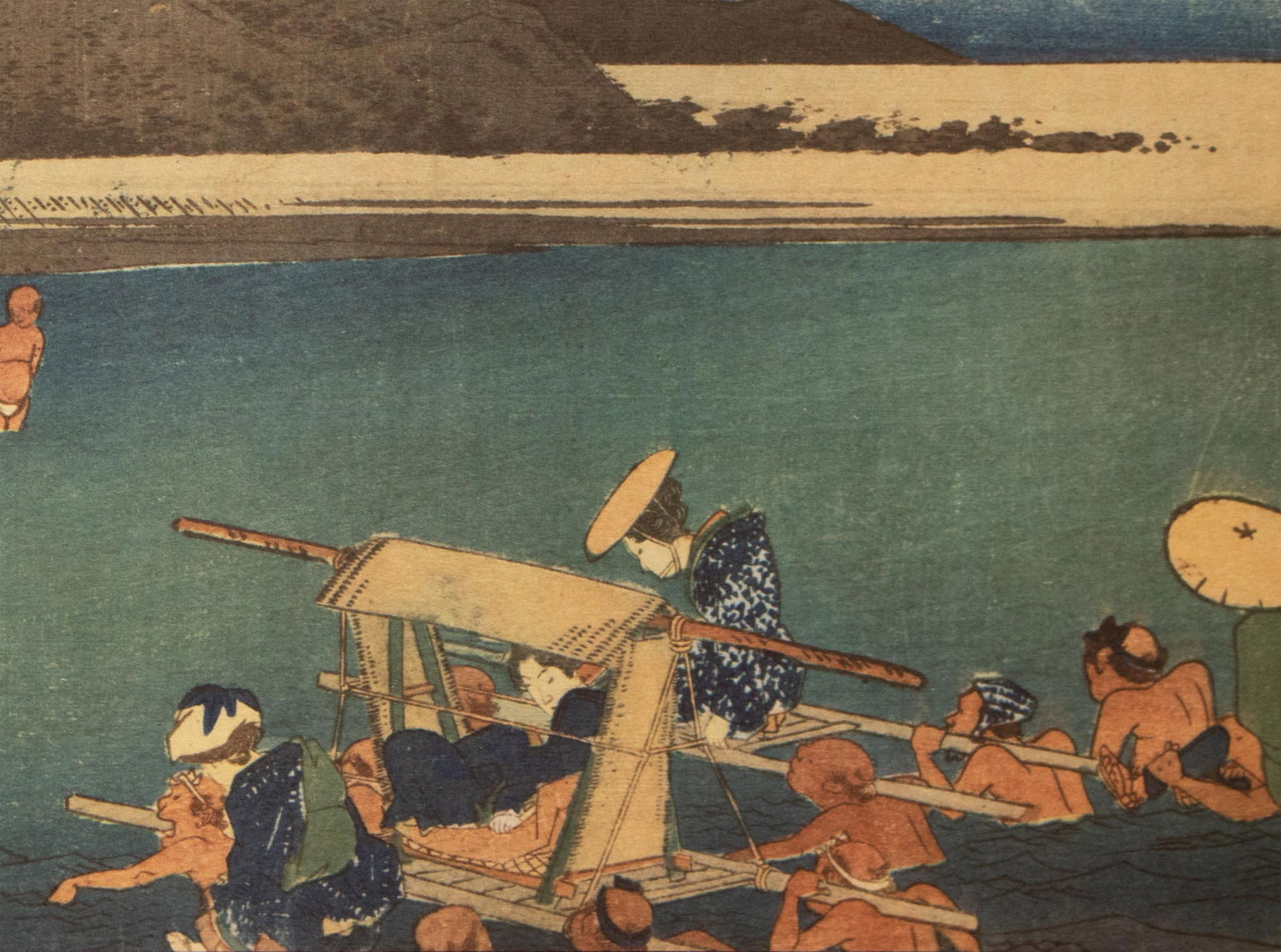 1960 After Hiroshige "The 53 Stations of Tokaido Road: 19th Station", French Ukiyo-E Print - 7