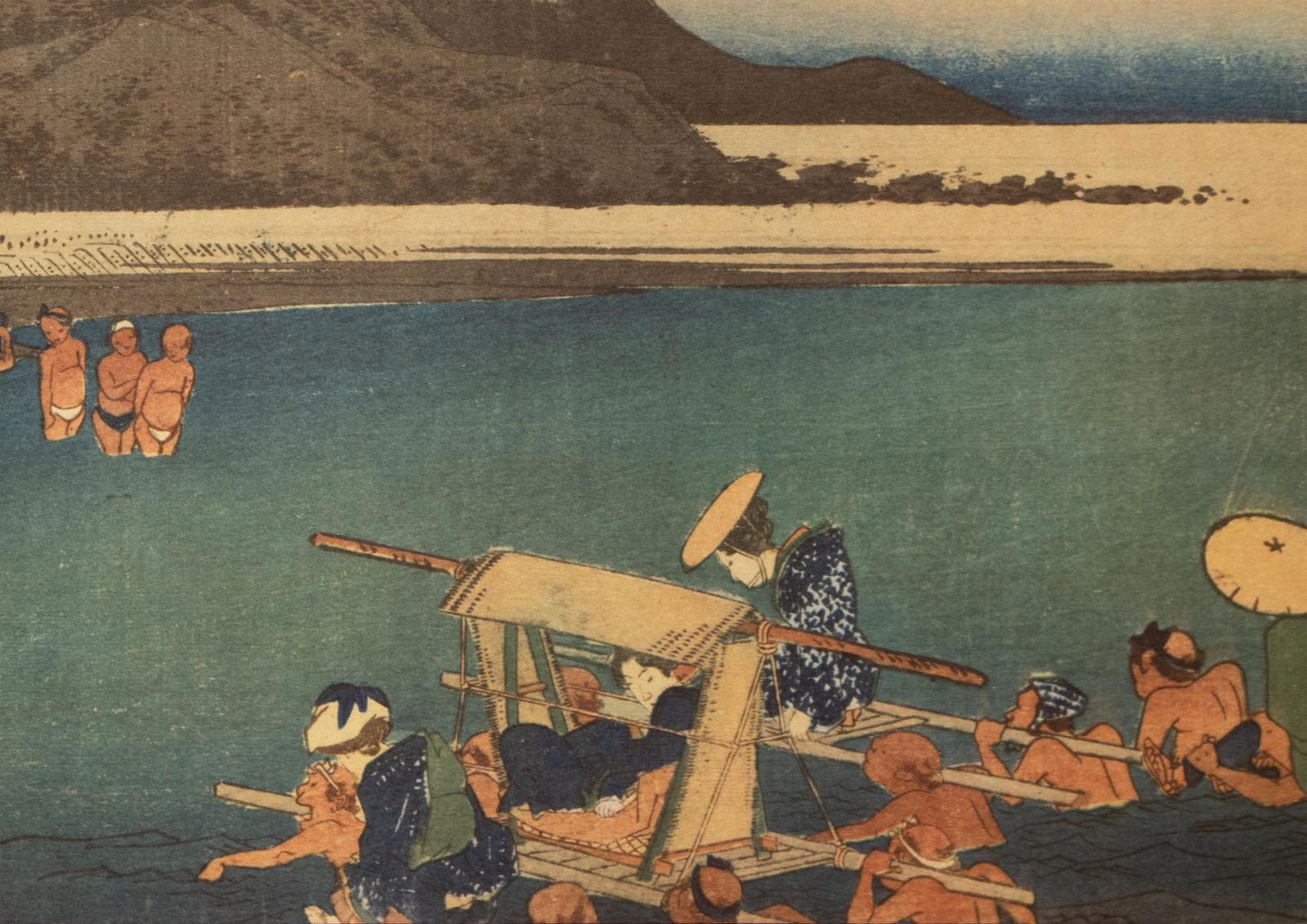 1960 After Hiroshige "The 53 Stations of Tokaido Road: 19th Station", French Ukiyo-E Print - 9