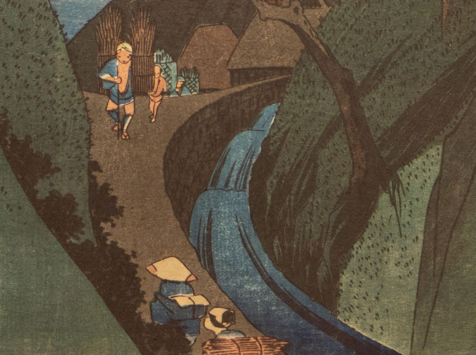 1960 After Hiroshige "The 53 Stations of Tokaido Road: 21st Station" French Ukiyo-E Print - 9