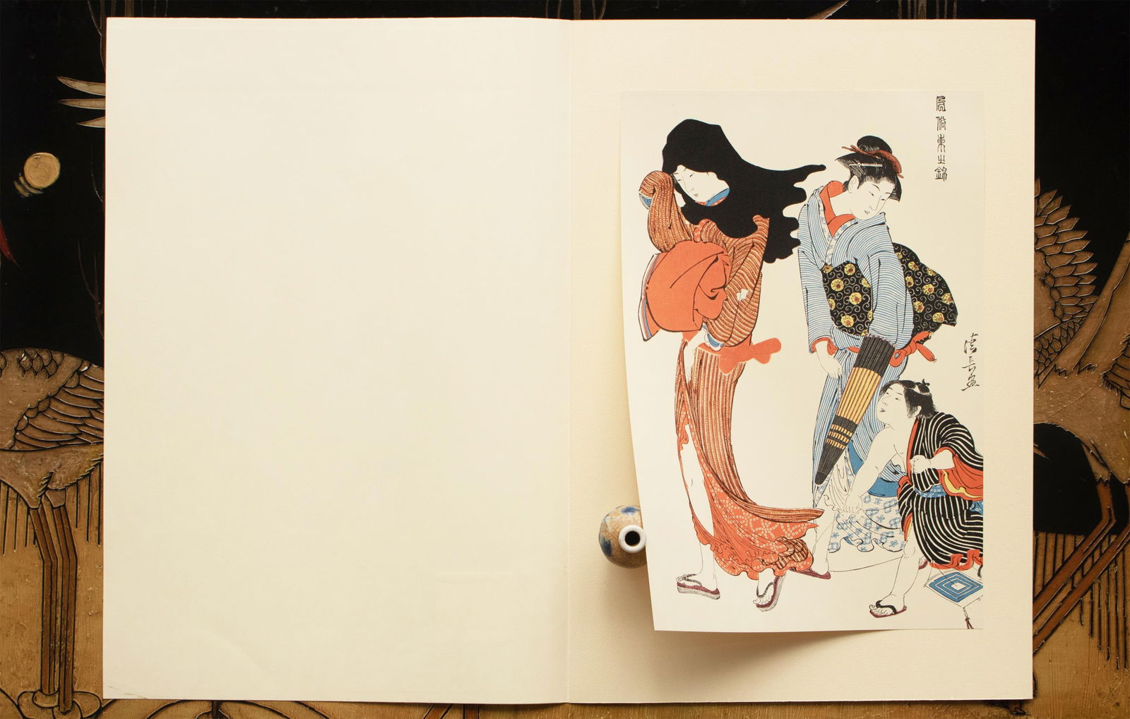 1964 After Kiyonaga "Genre Scenes of the Brocades of the East - the Entangled Kite String", Full-Col - 8