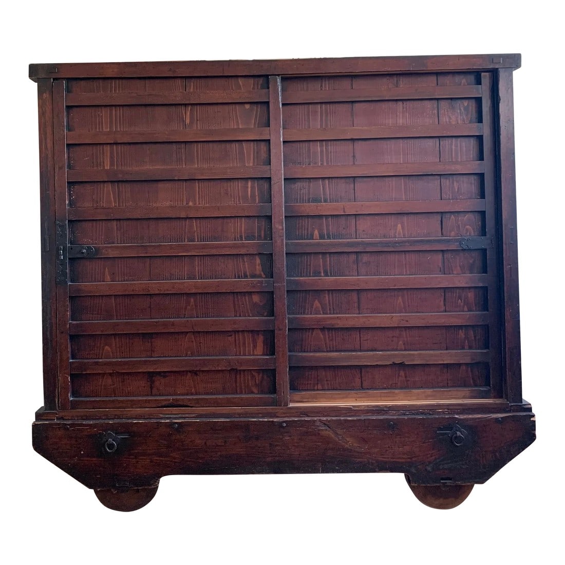 Mid 19th Century Japanese Tansu: I purchased this beautiful Tansu in 1996 in Los Angeles and used it to house my large television. Later, when tv's became flat, the Tansu became a hallway piece for storage, then a cabinet in my dinin