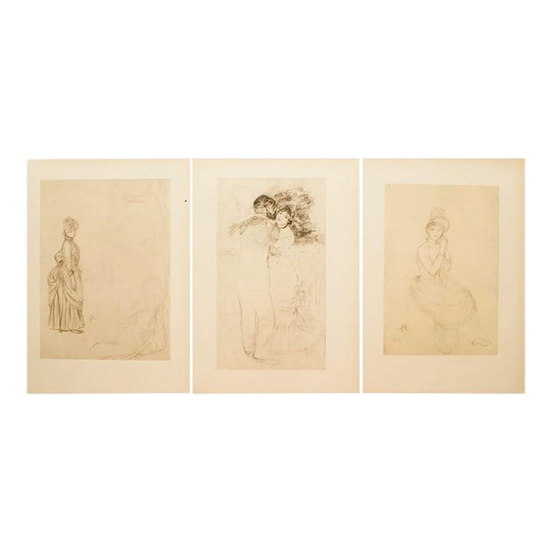 1959 After Renoir Vintage Hungarian Photogravures - Set of 3 (1 of 12)