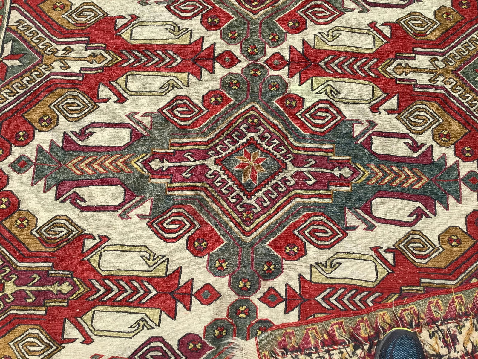 Vintage Geometric Design Kilm Rug - 3