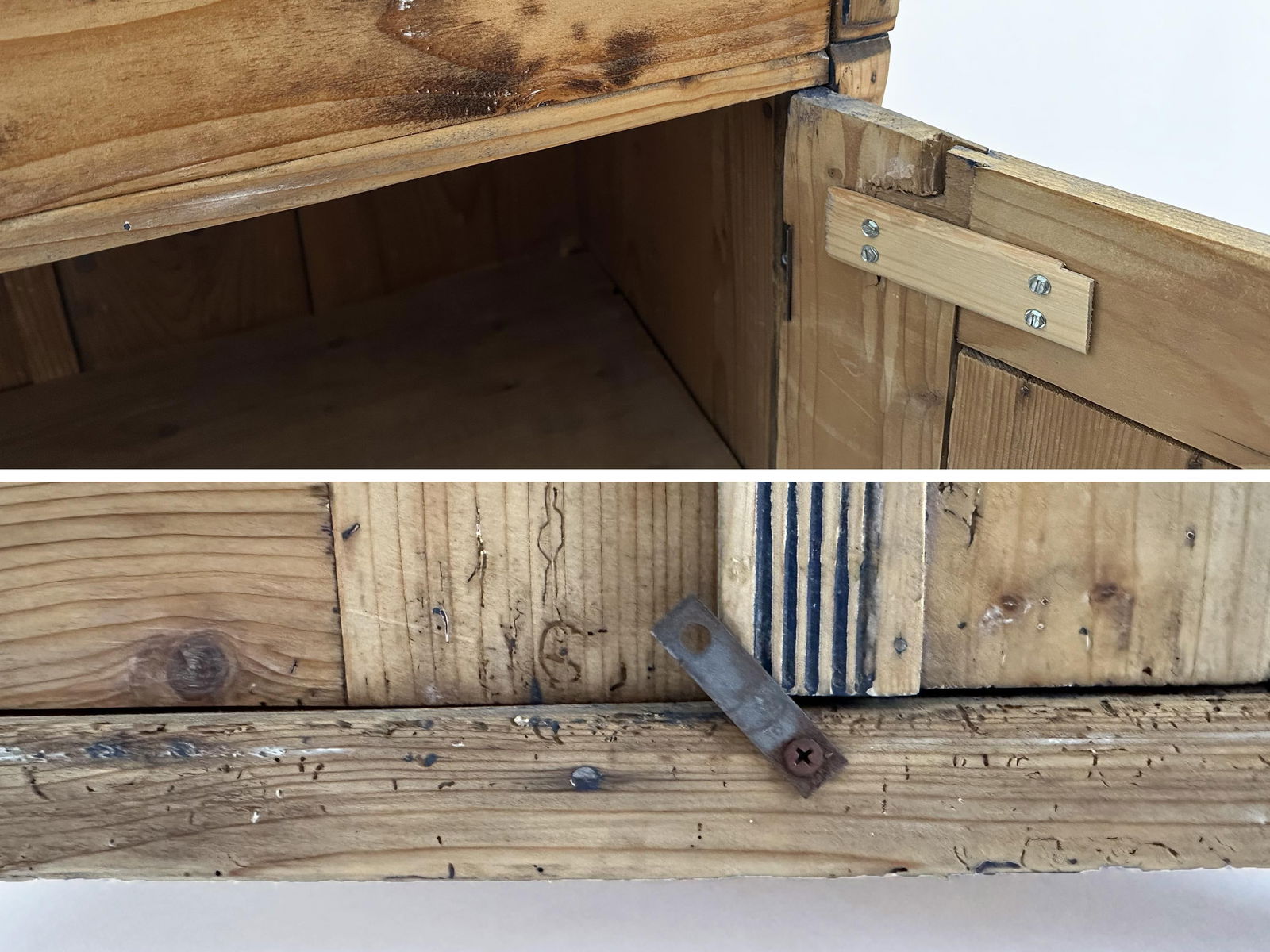 1880s Antique European Scrubbed Pine Cabinet - 10