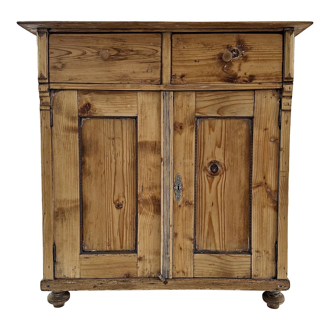 1880s Antique European Scrubbed Pine Cabinet (1 of 10)