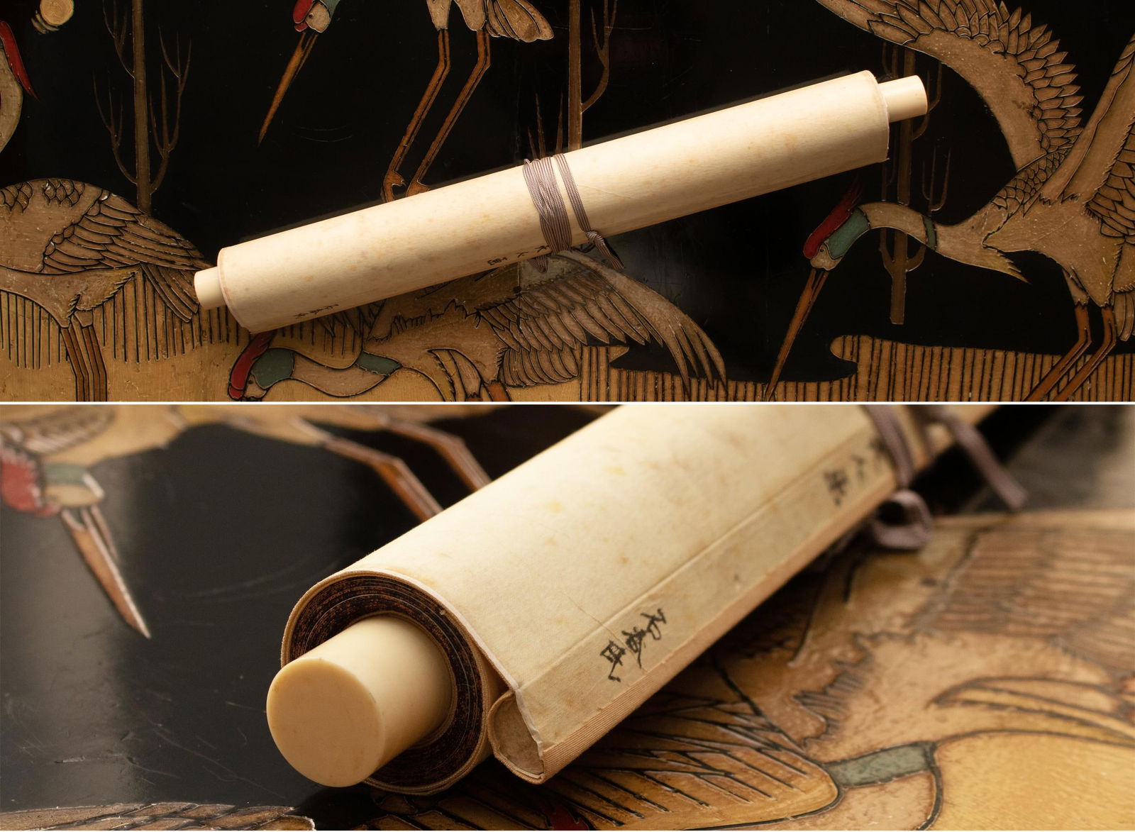 Showa Era Japanese Watercolor Scroll Painting of a Woman in Kimono - 10