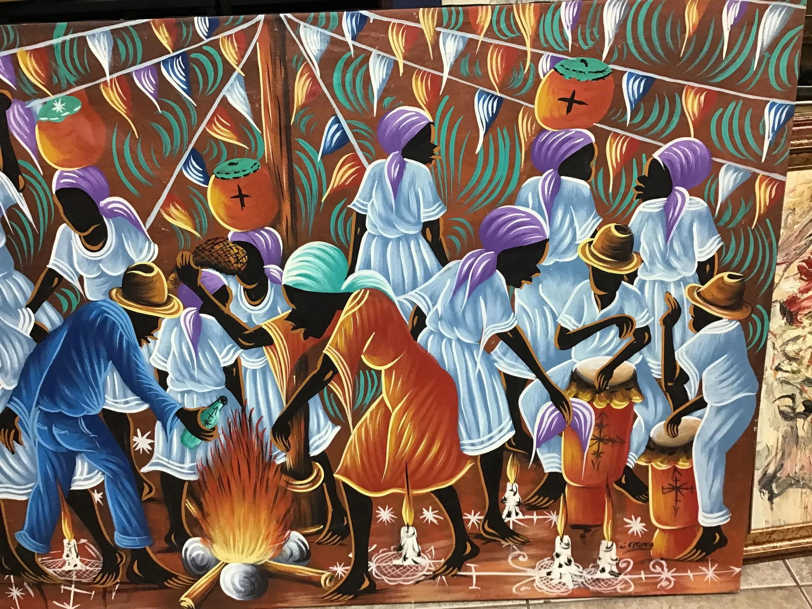 Large Vintage Haitian Painting - 2