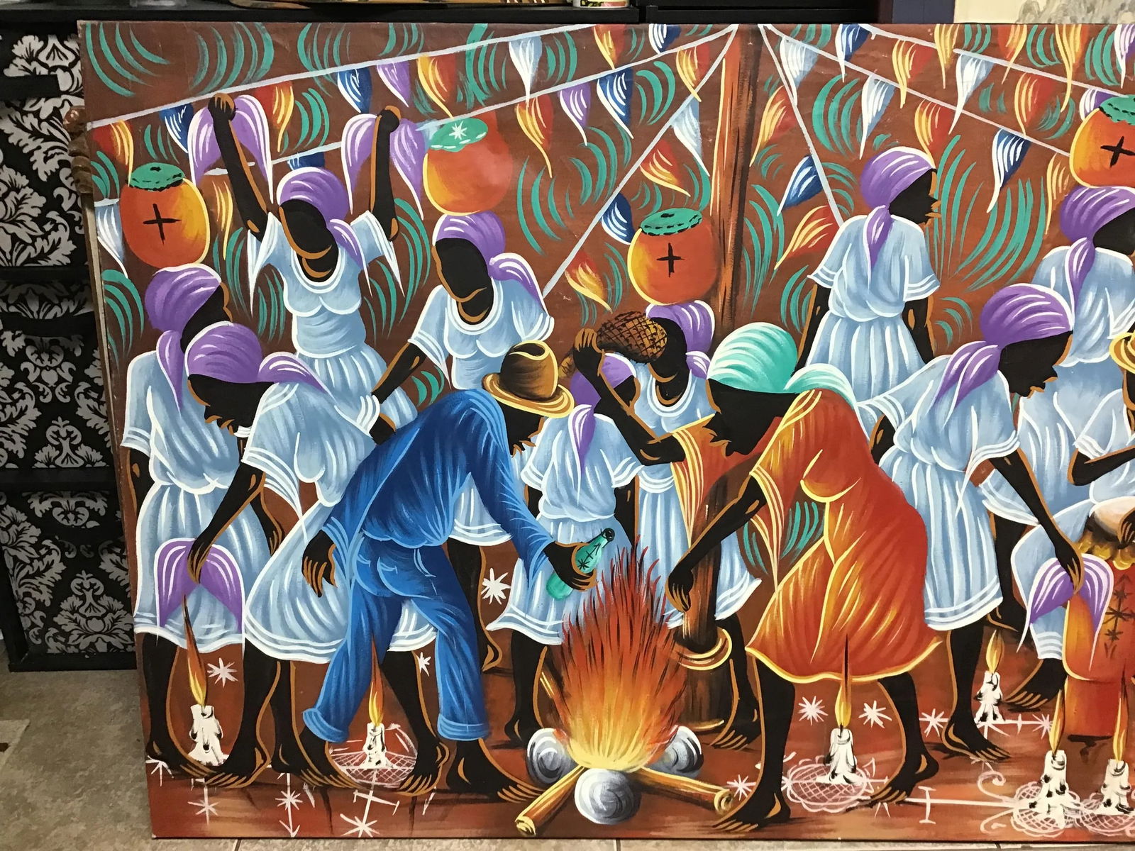 Large Vintage Haitian Painting - 3