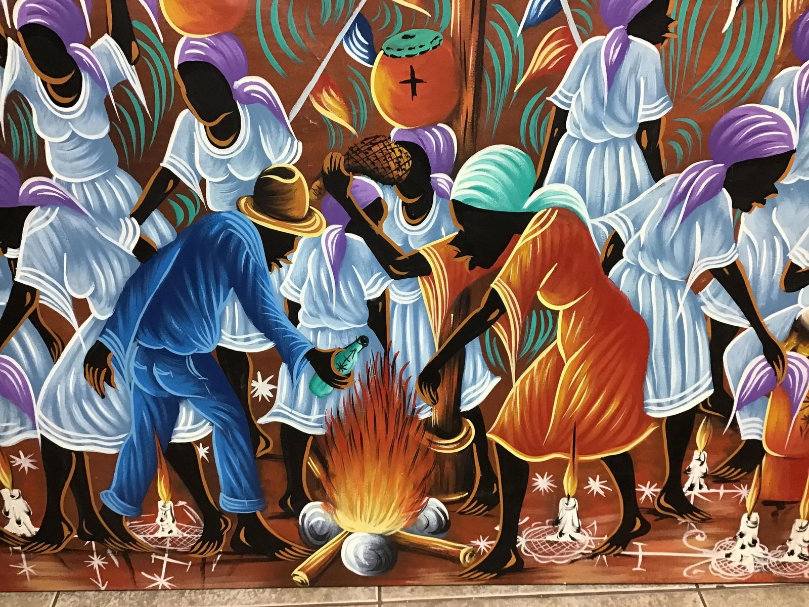 Large Vintage Haitian Painting - 4