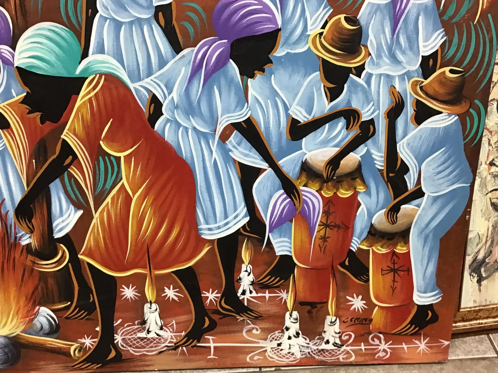 Large Vintage Haitian Painting - 5