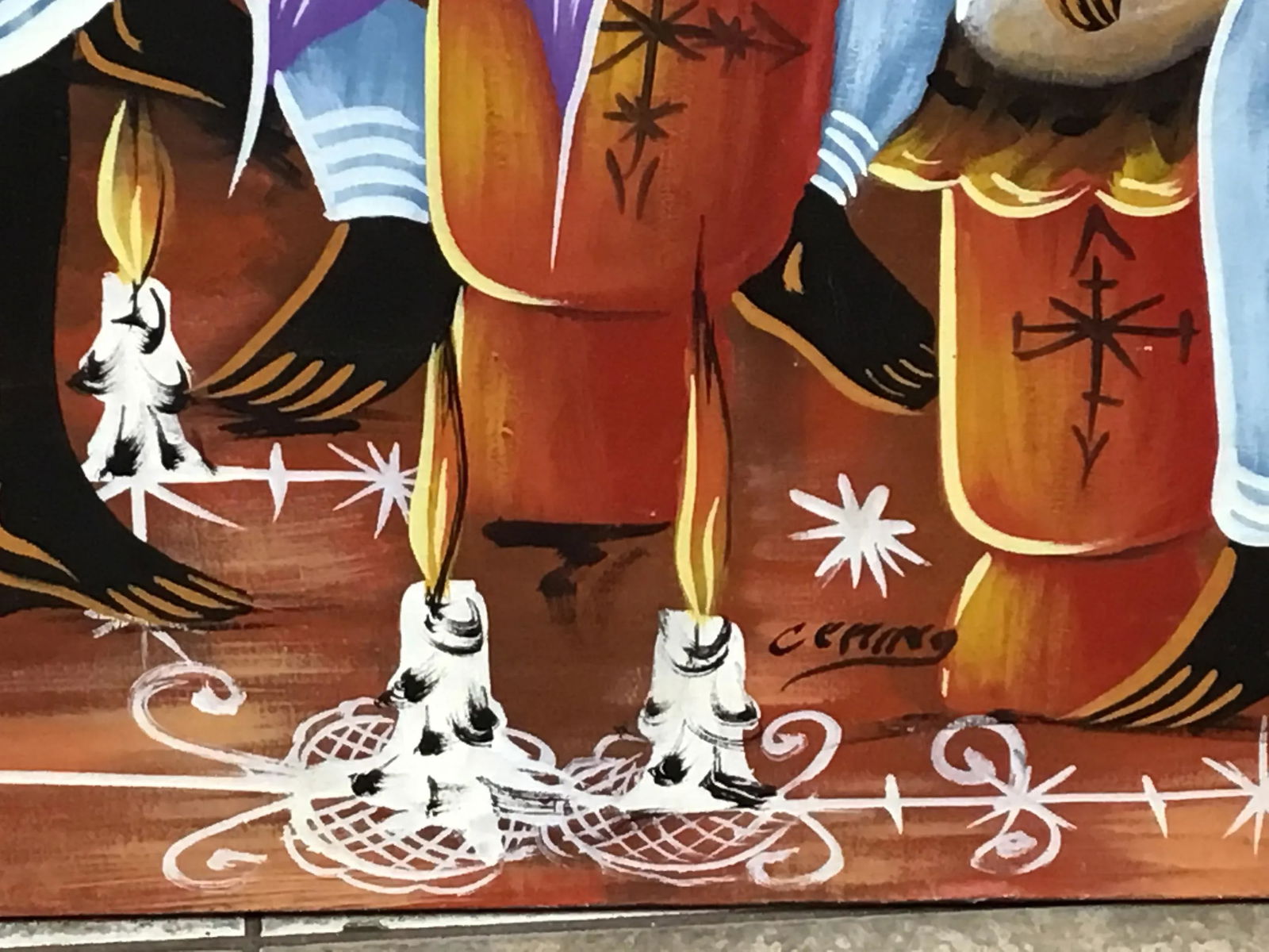 Large Vintage Haitian Painting - 6