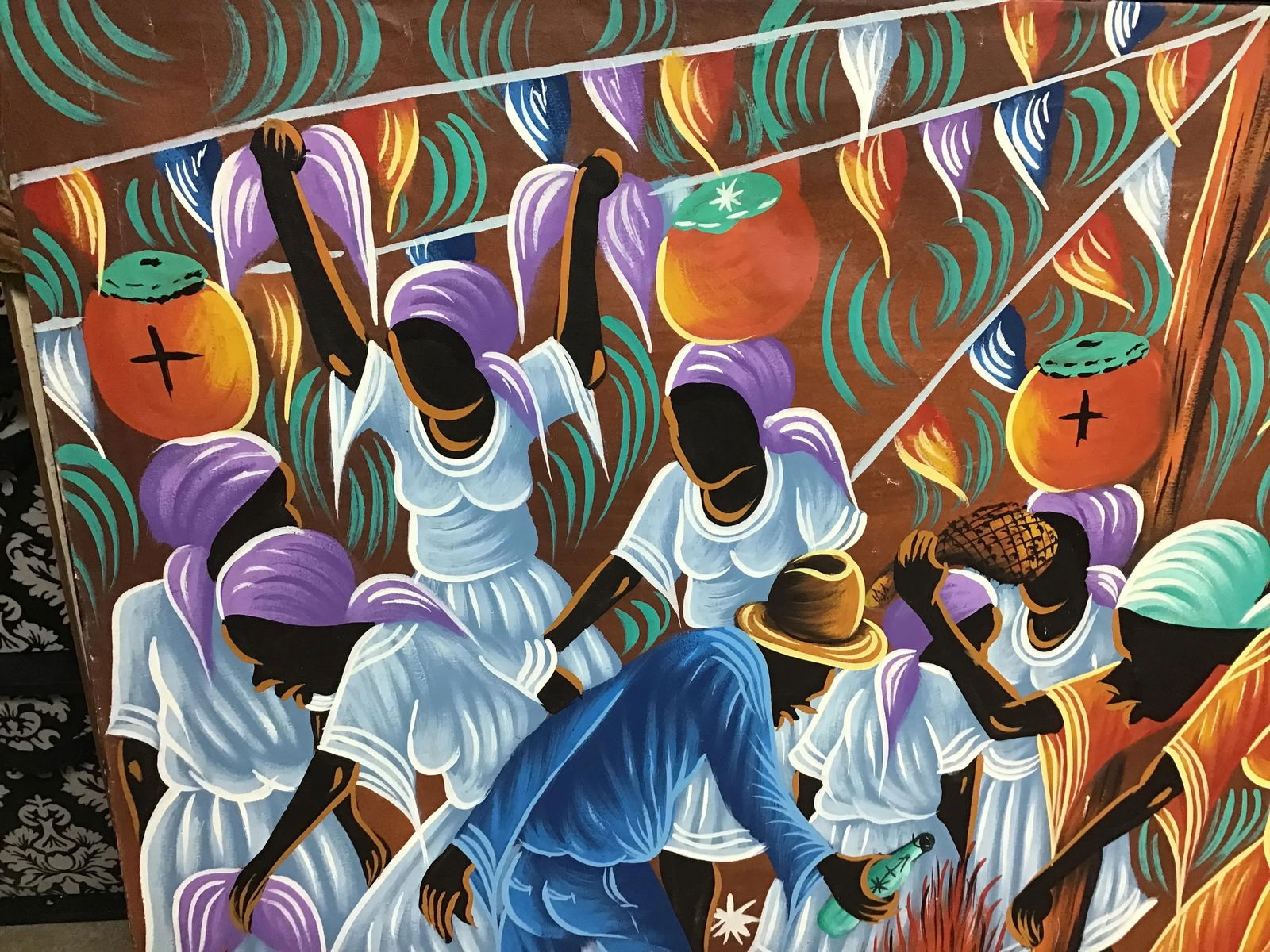 Large Vintage Haitian Painting - 7