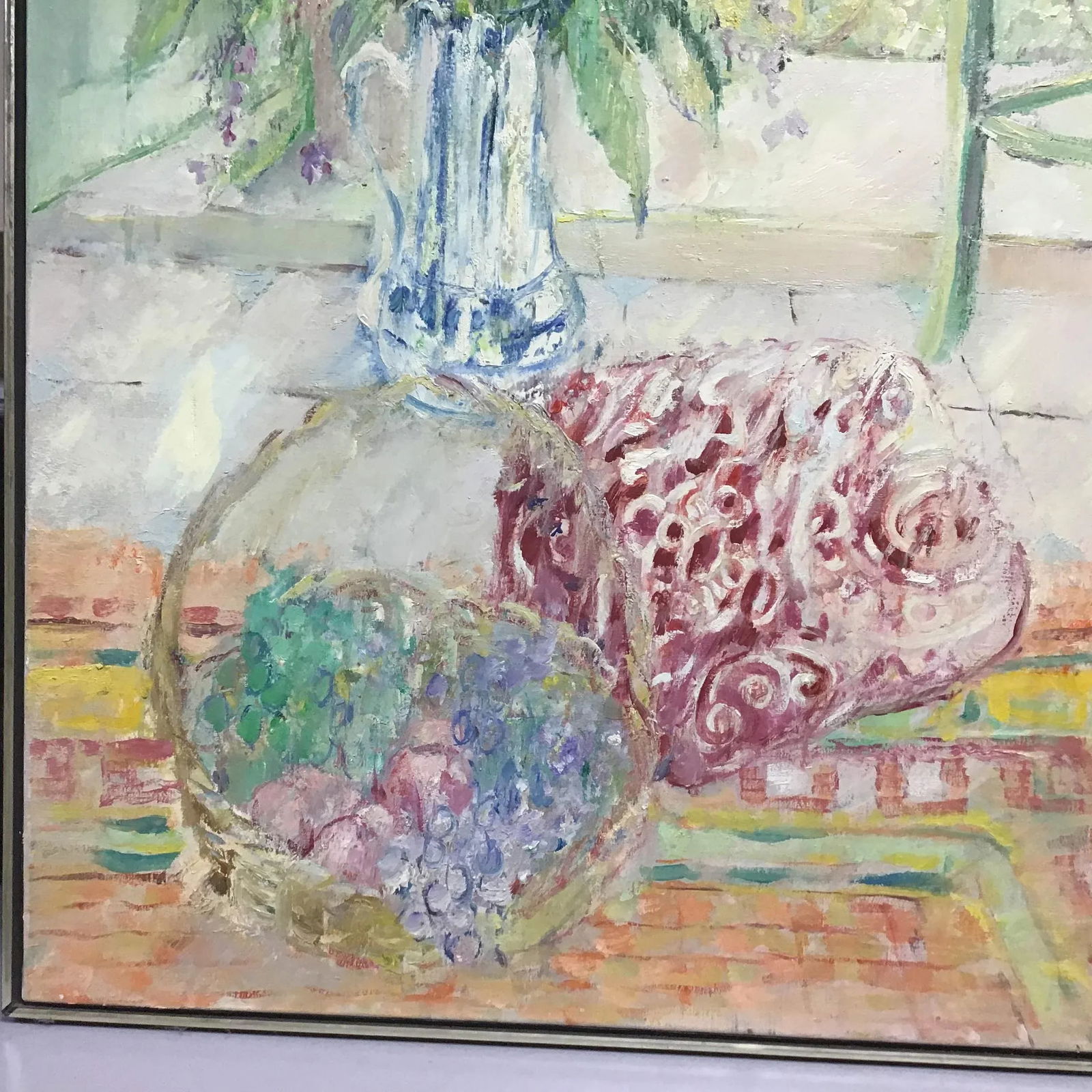 Large Original Oil on Canvas Still Life Signed Painting - 9