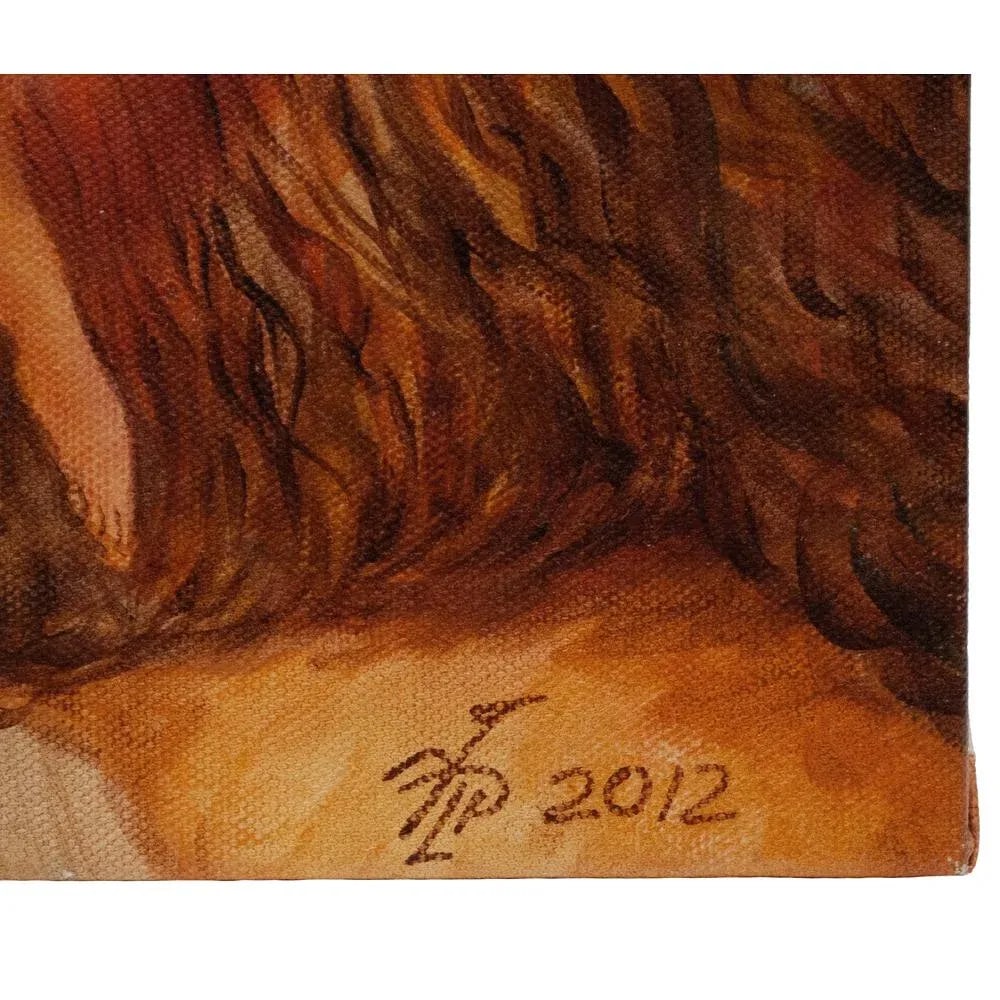 2012 Vlad Pronkin "Italian Man or Thinking of You" Surrealist Painting, Signed - 4